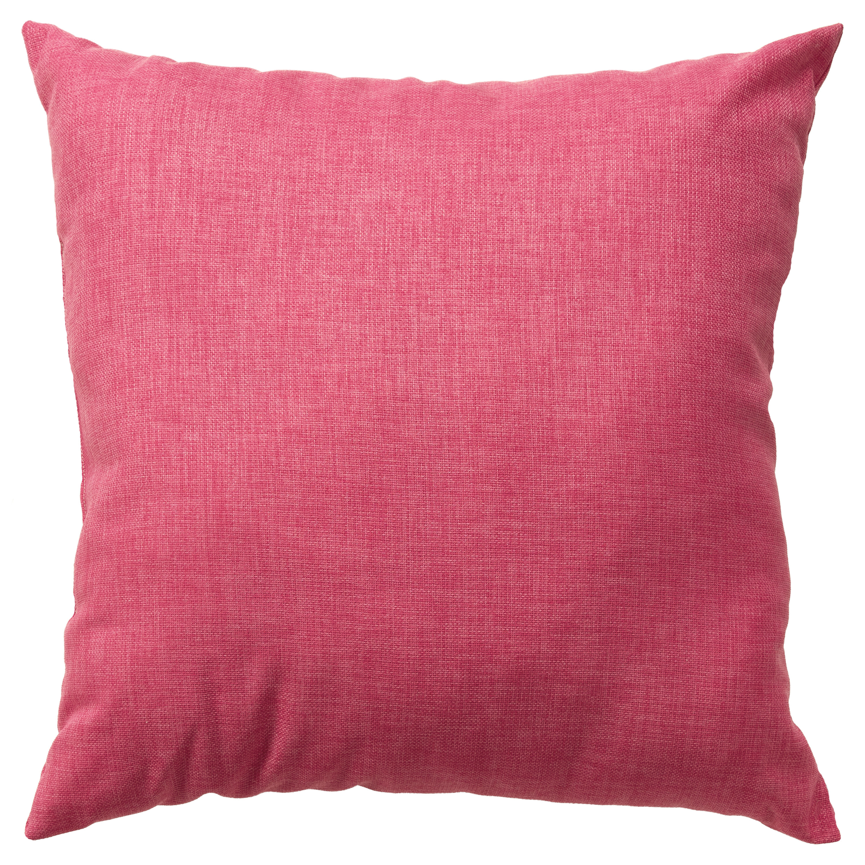 22" Bright Pink Polyester Indoor/Outdoor Square Throw Pillow