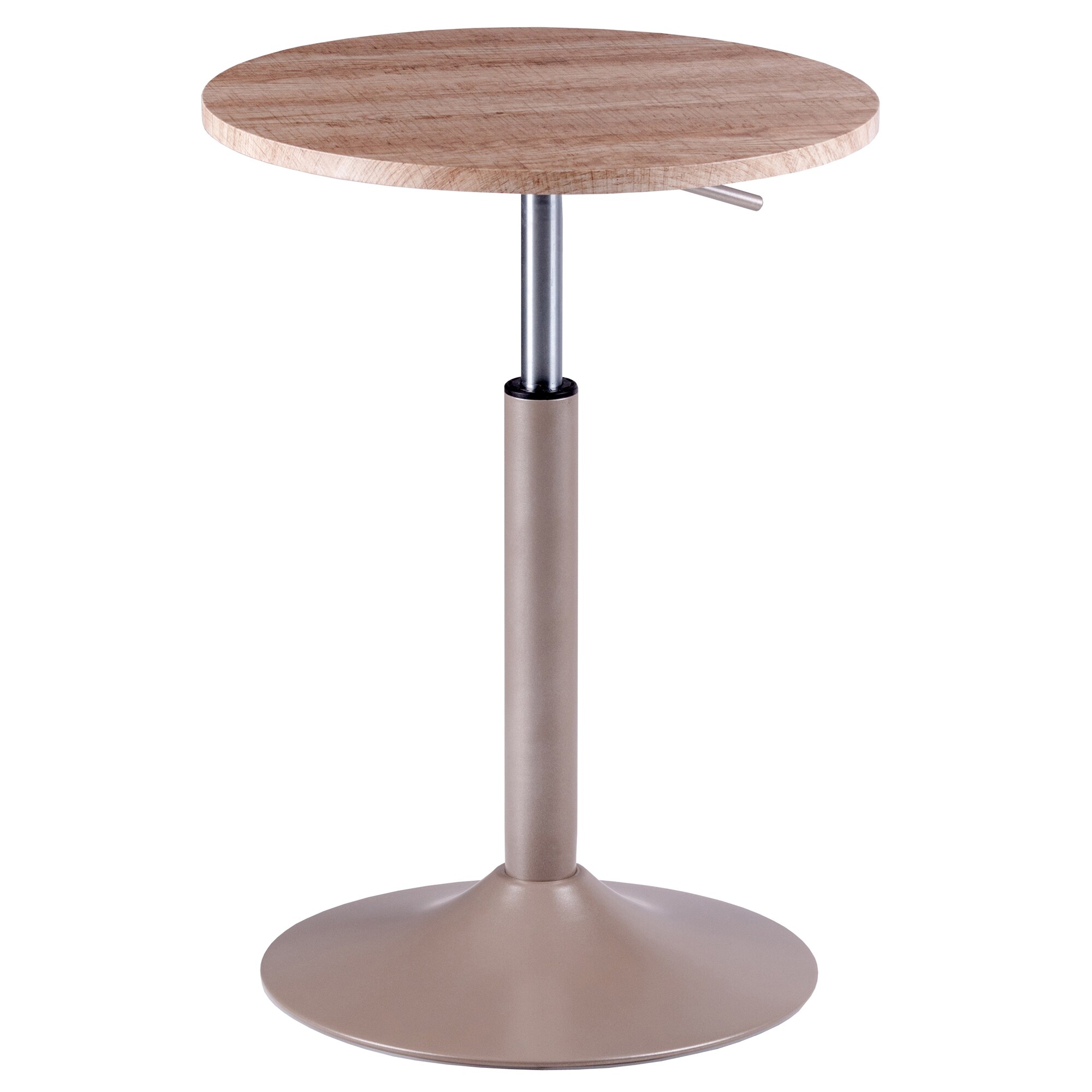 Winsome Wood 16017 Christian Reclaimed Wood/Satin Nickel Wood Veneer Round End Table