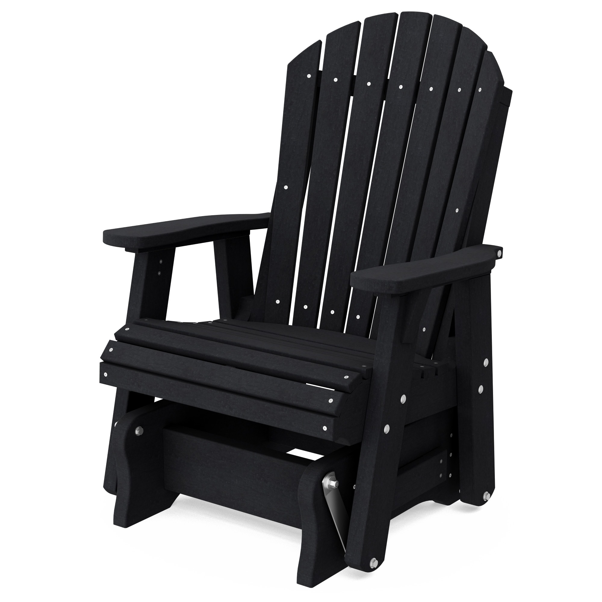 Wildridge LCC-106-BK Heritage 1 -person Black HDPE Outdoor Glider