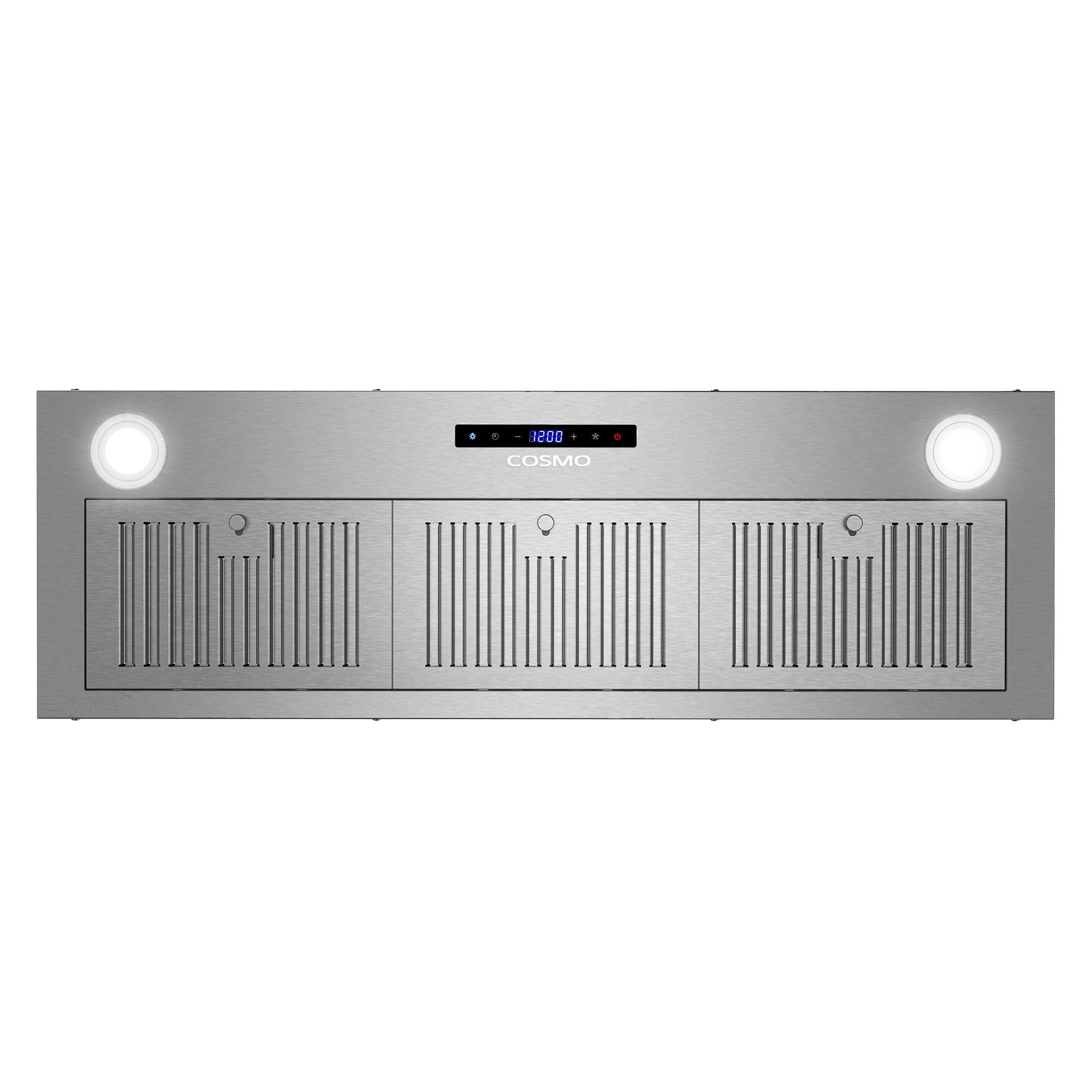 Cosmo 36" Stainless Steel Insert Range Hood with LED Lights