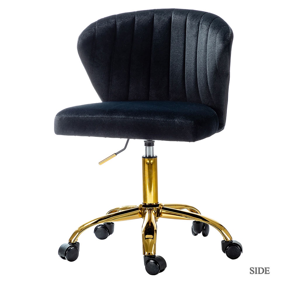 ErgoSwivel Black Fabric and Metal Adjustable Task Chair