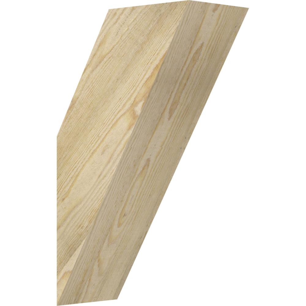 Ekena Millwork BRC06X12X20TRA00RDF 6-in x 12-in x 20-in Douglas Fir Unfinished Wood Traditional Rough Sawn Knee Brace