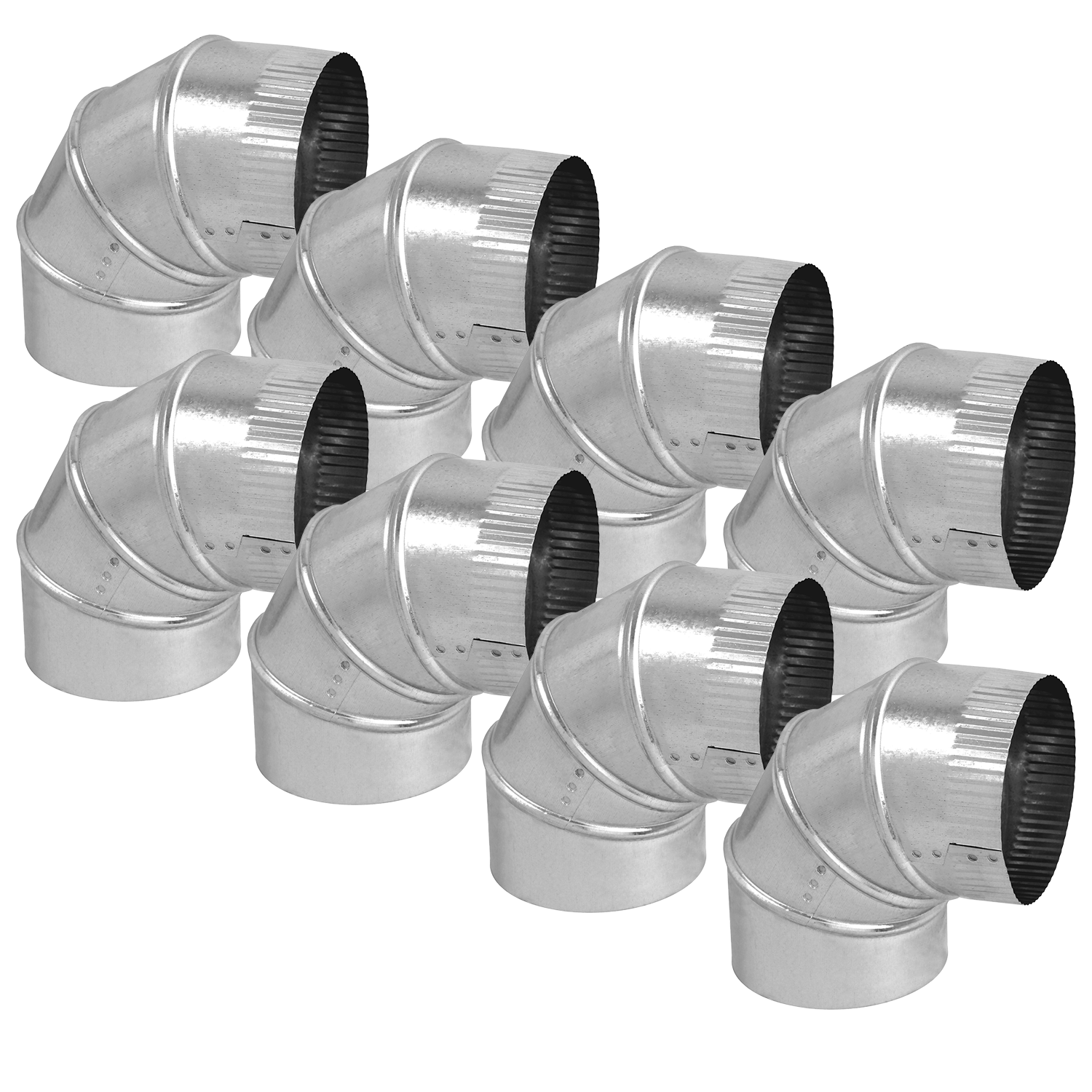 IMPERIAL 4-in Galvanized Steel Round Adjustable 90 Degree Duct Elbow in the Duct  Transitions & Connectors department at