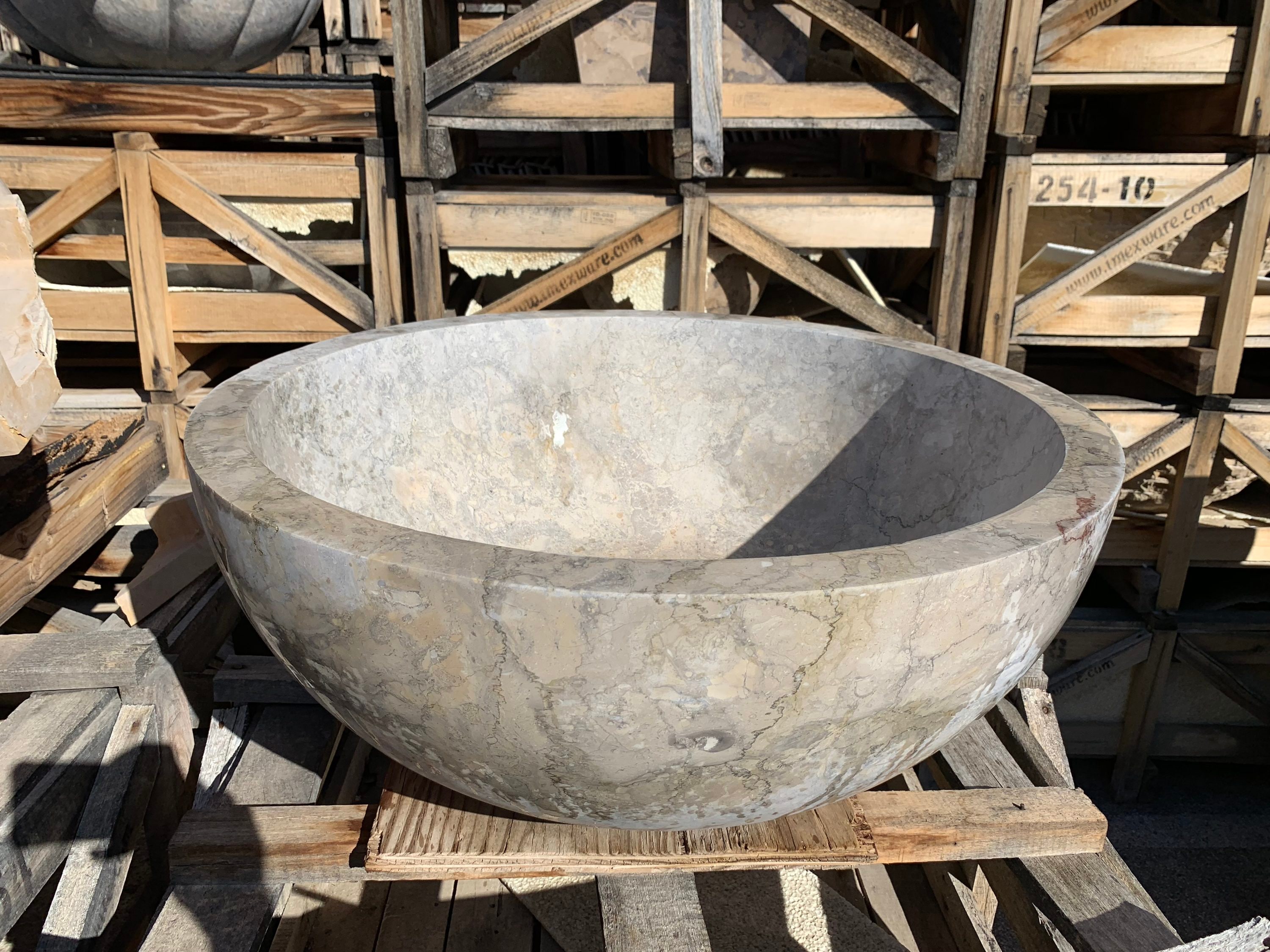 Natural Stone Veneer R51-29X29X12SM-FP-AB Natural Stone Modern Flower Pot - Smooth Adam Blue-29inx29inx12in 1 Square feet Adam Blue Stone veneer
