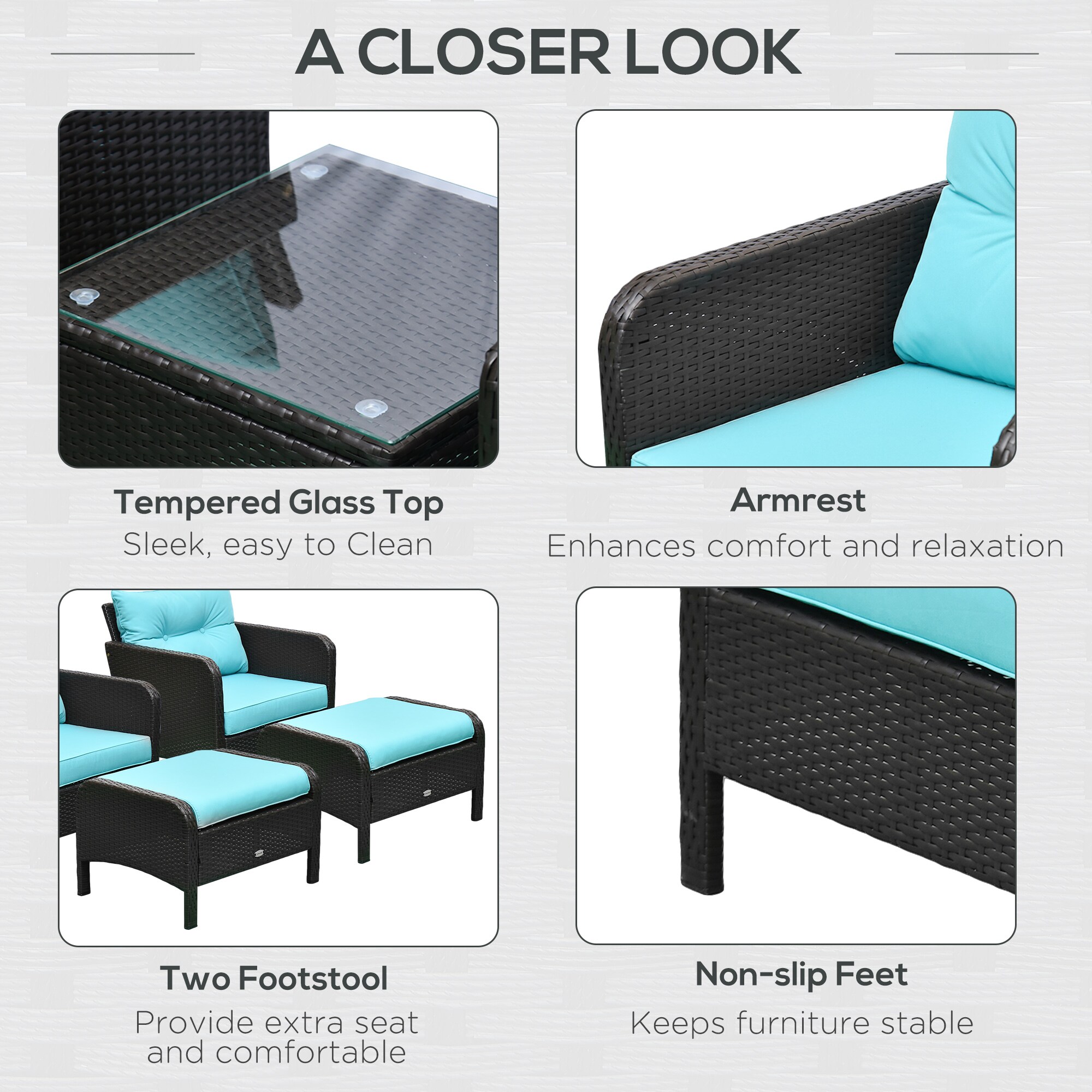 Outsunny 860-066BN Patio-Sofas-Daybeds - View #8