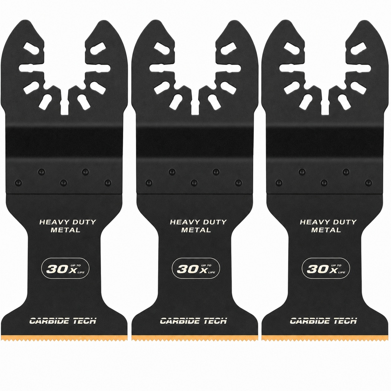 Etokfoks  Carbide Oscillating Saw Blades Multitool Blades with Quick Release for Hardened Metal Nails Bolts Screws 3 Pack