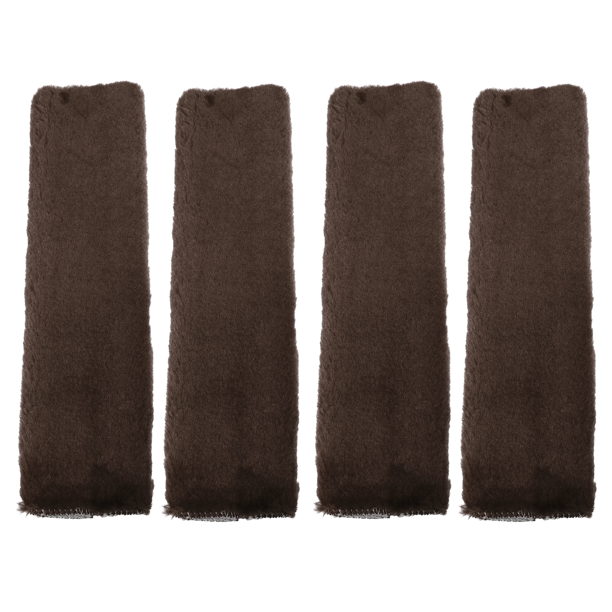 Unique Bargains 4pcs Plush Car Seat Belt Protector Pads Shoulder Strap Seatbelt Soft Comfort Cover Universal Brown