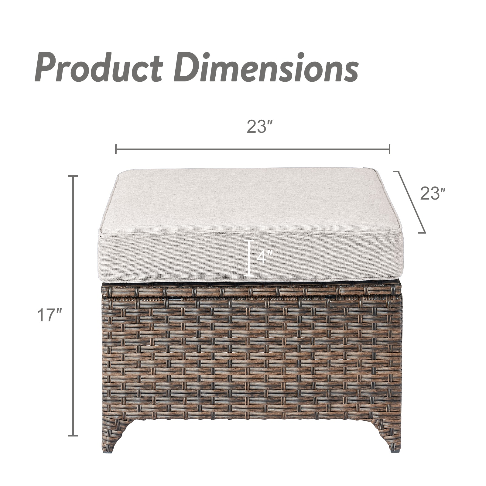 Rilyson FSLRBR40-2 Stools-Ottomans - View #7