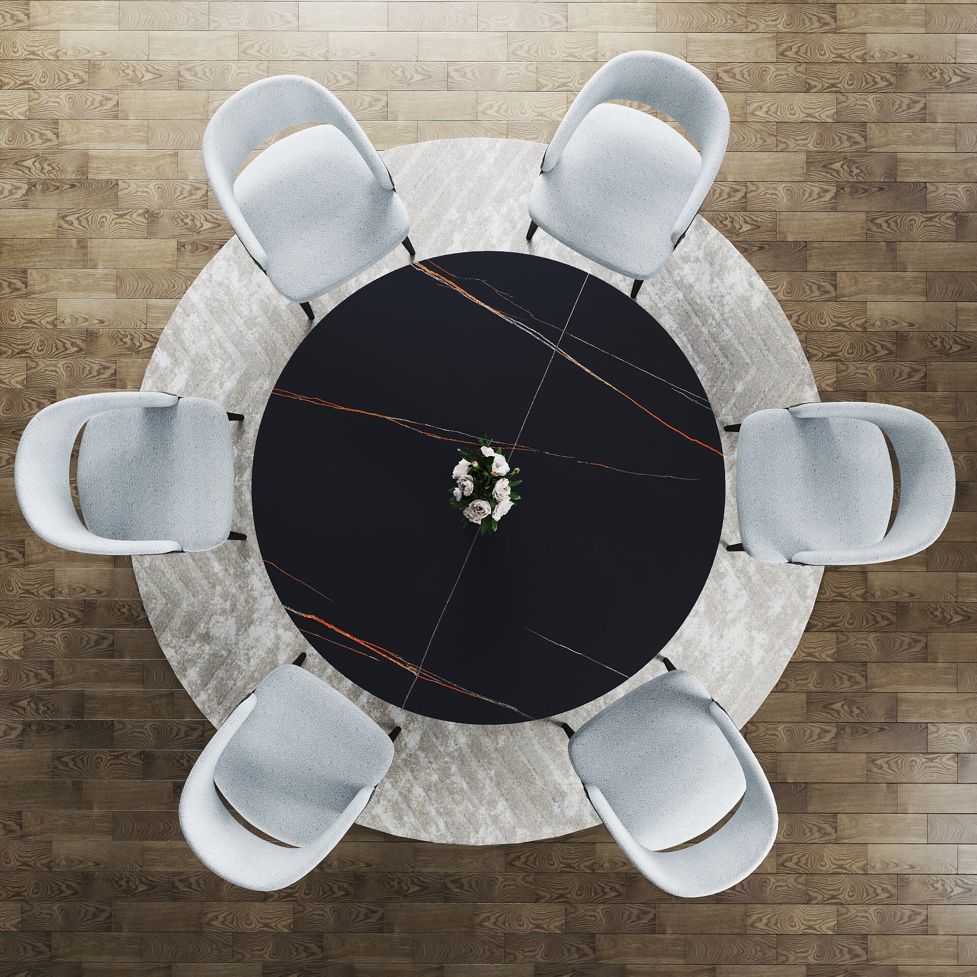 BuotiqHom DH-AT-150B-8S Dining-Tables - View #3