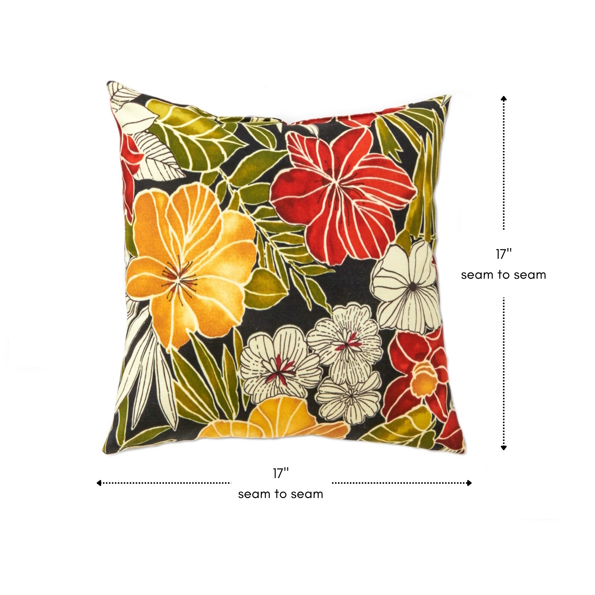 Greendale Home Fashions OC4803S2-ALOHA-BLACK Outdoor-Accent-Pillows - View #4