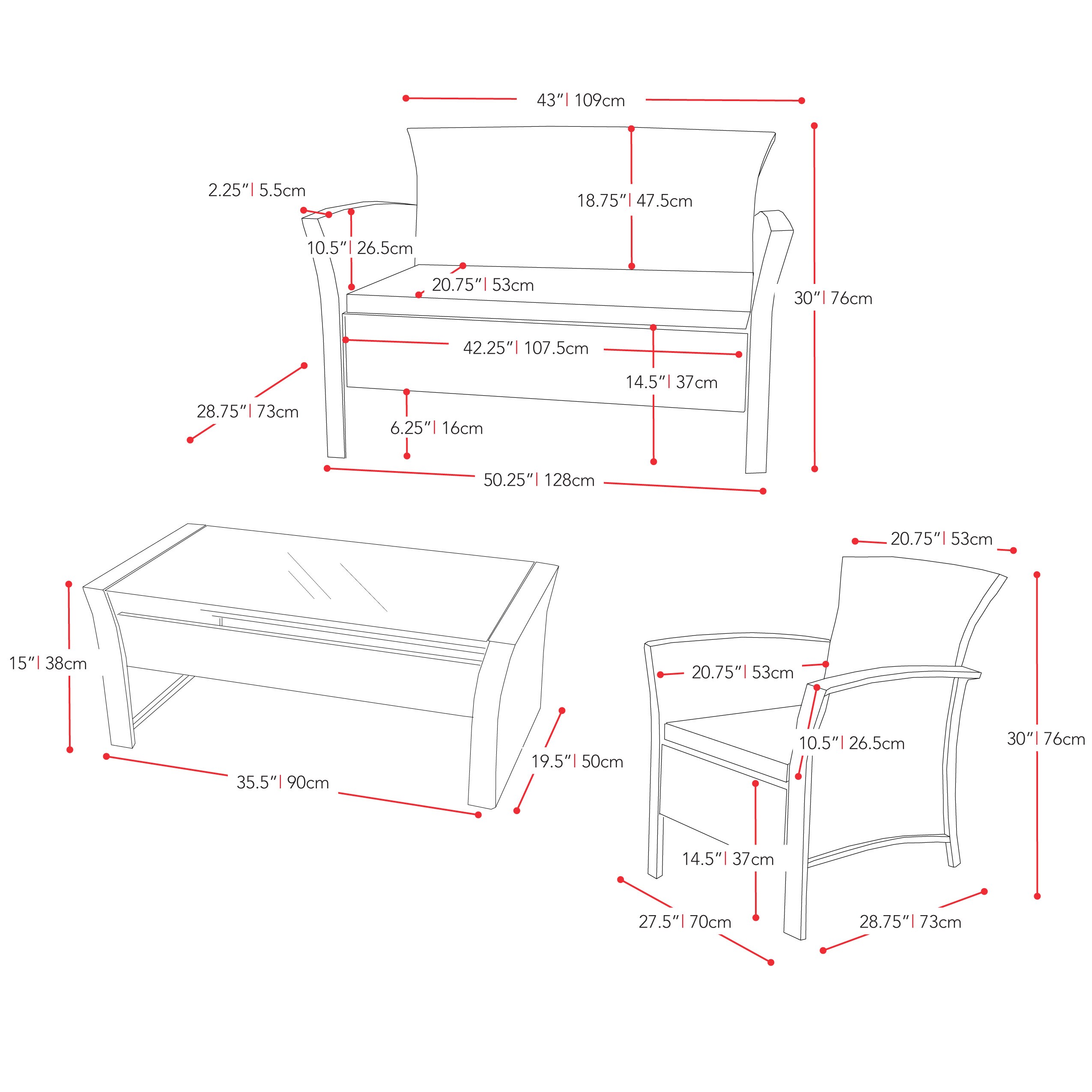 CorLiving PCS-508-K Patio-Conversation-Sets - View #4
