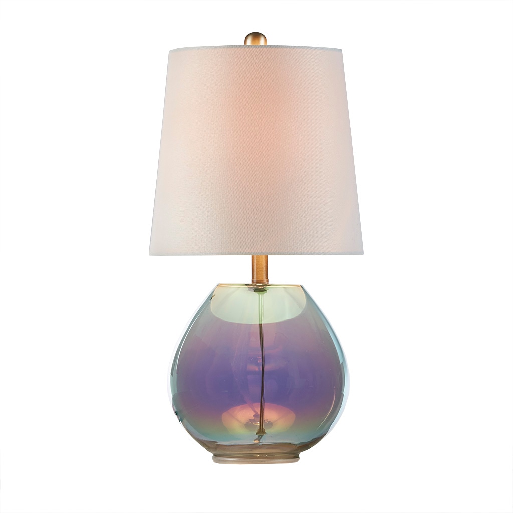 Gracie Mills GRACE-3200-351SD5 Arturo Radiant Luminescence: Iridescent Glass Table Lamp