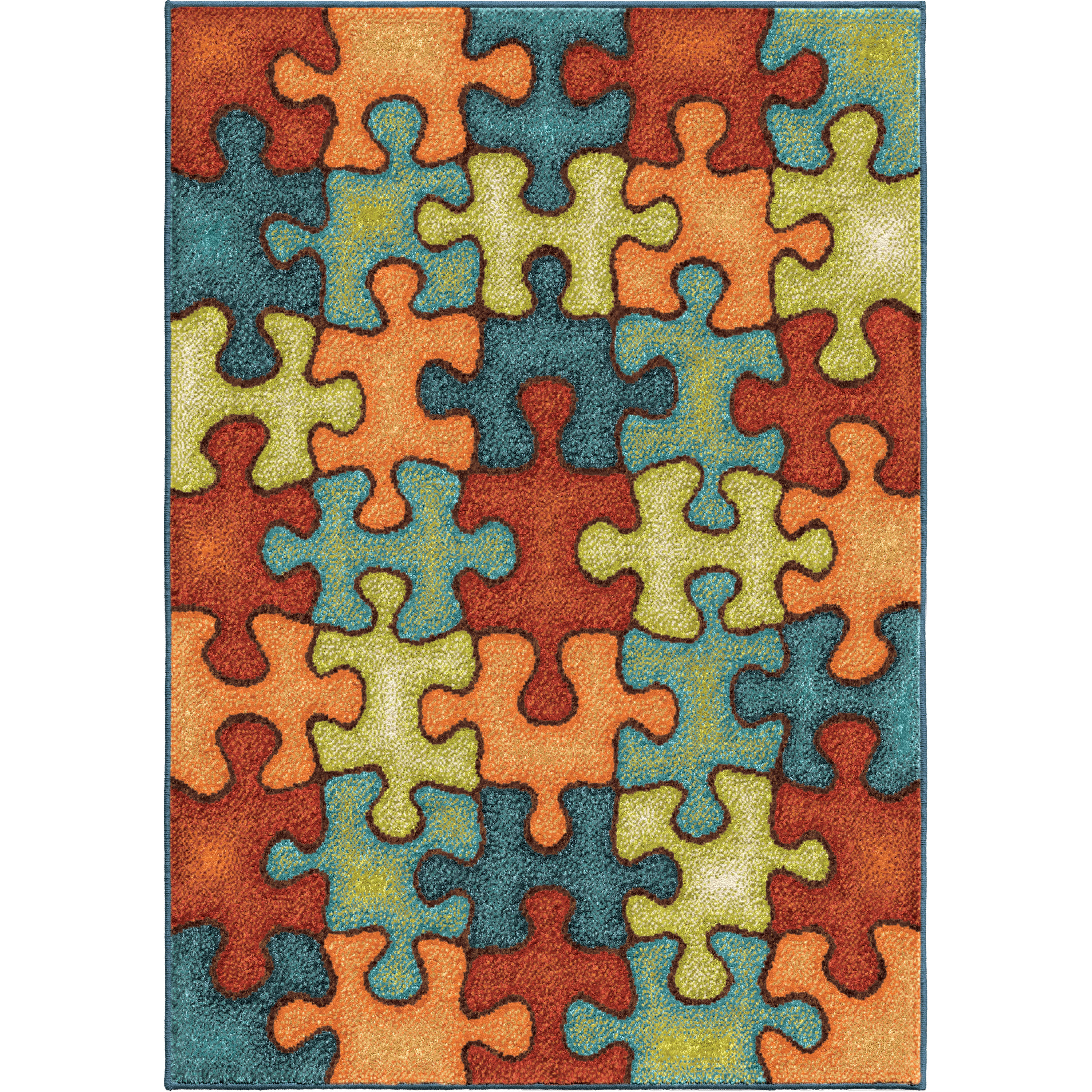 Orian Rugs Perplex Puzzle 5 X 8 Indoor/Outdoor Geometric Area Rug at