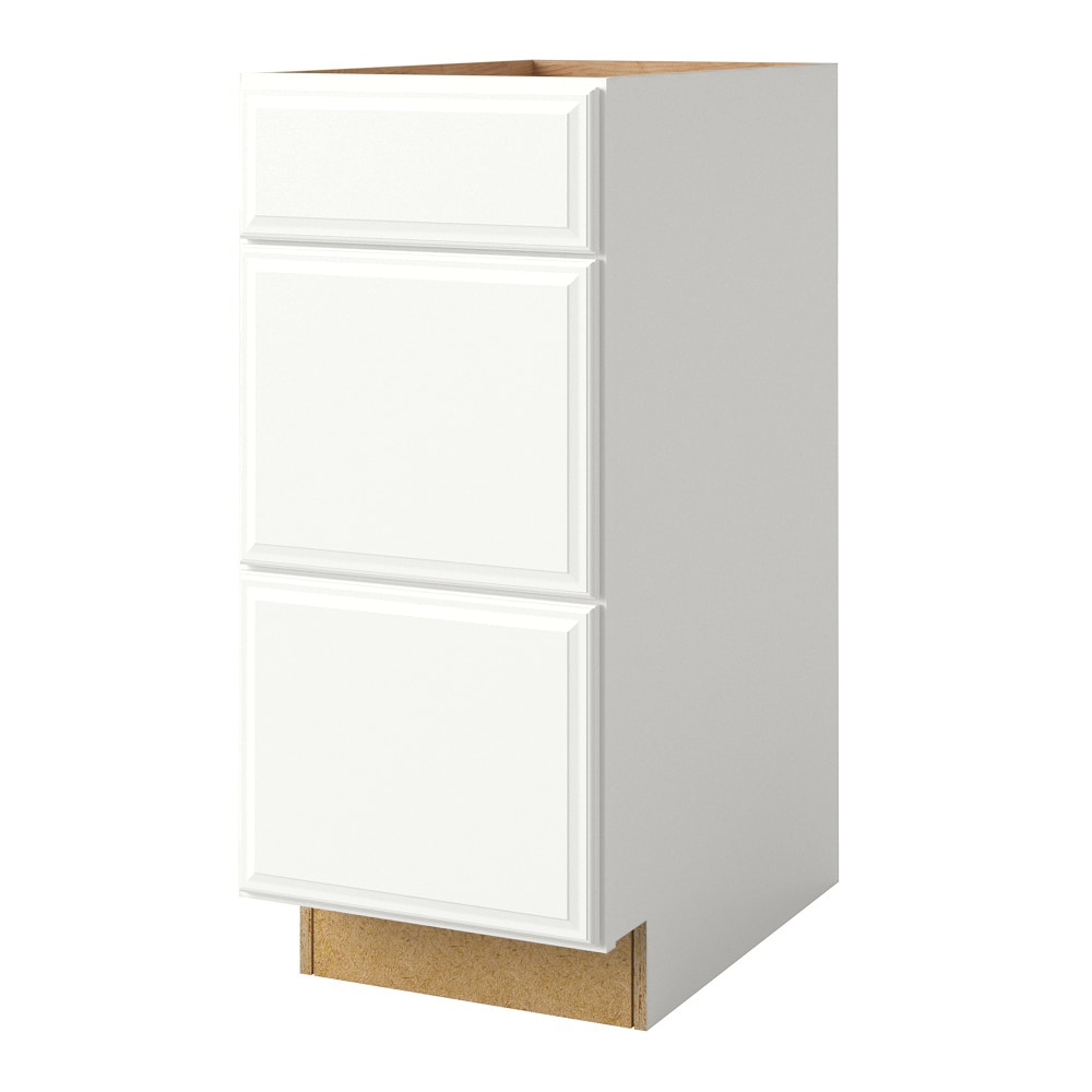 allen + roth Tilson 15-in W x 34.5-in H x 24-in D Linen 1-Drawer Base Fully Assembled Cabinet (Raised Panel Square Style)