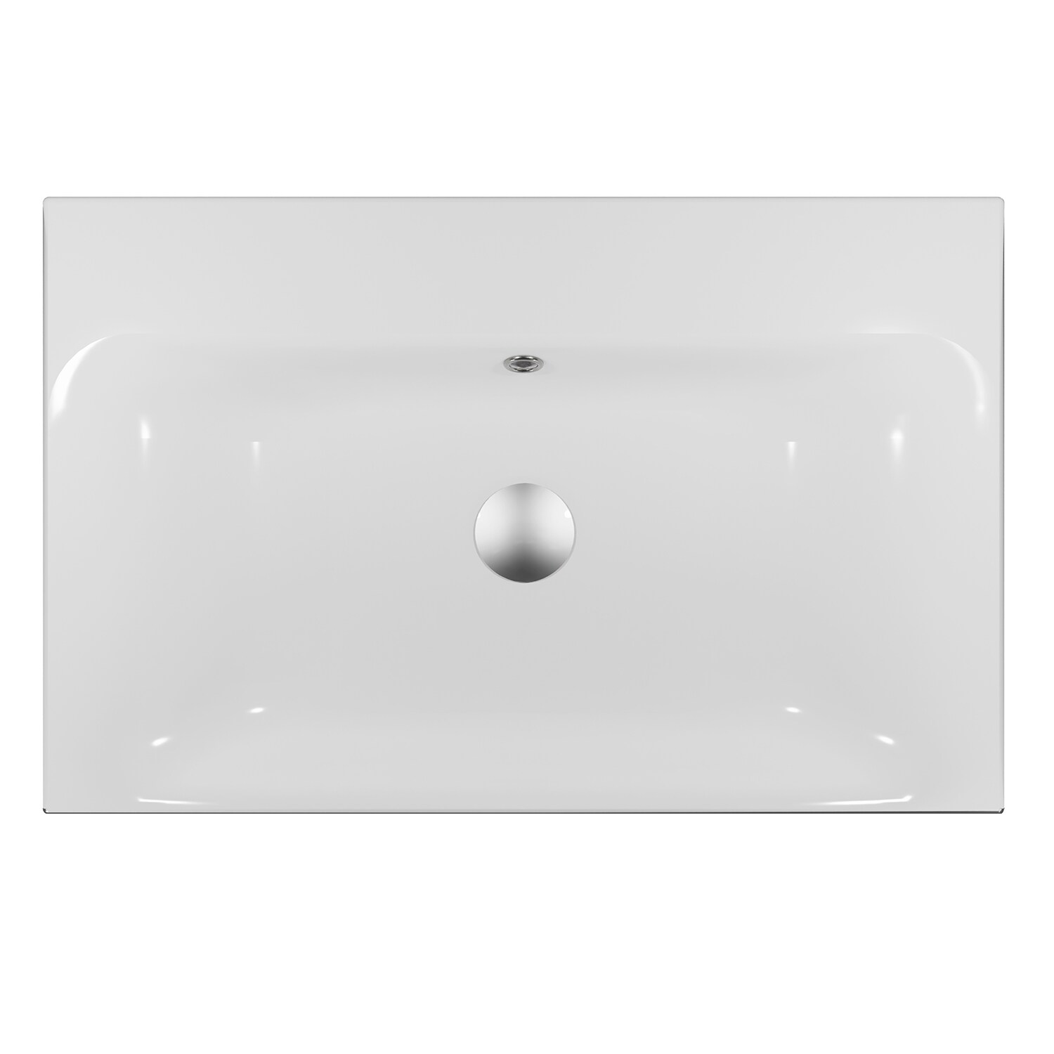 WS Bath Collections Momento Pedestal Sink Combo in Ceramic White with Faucet Hole