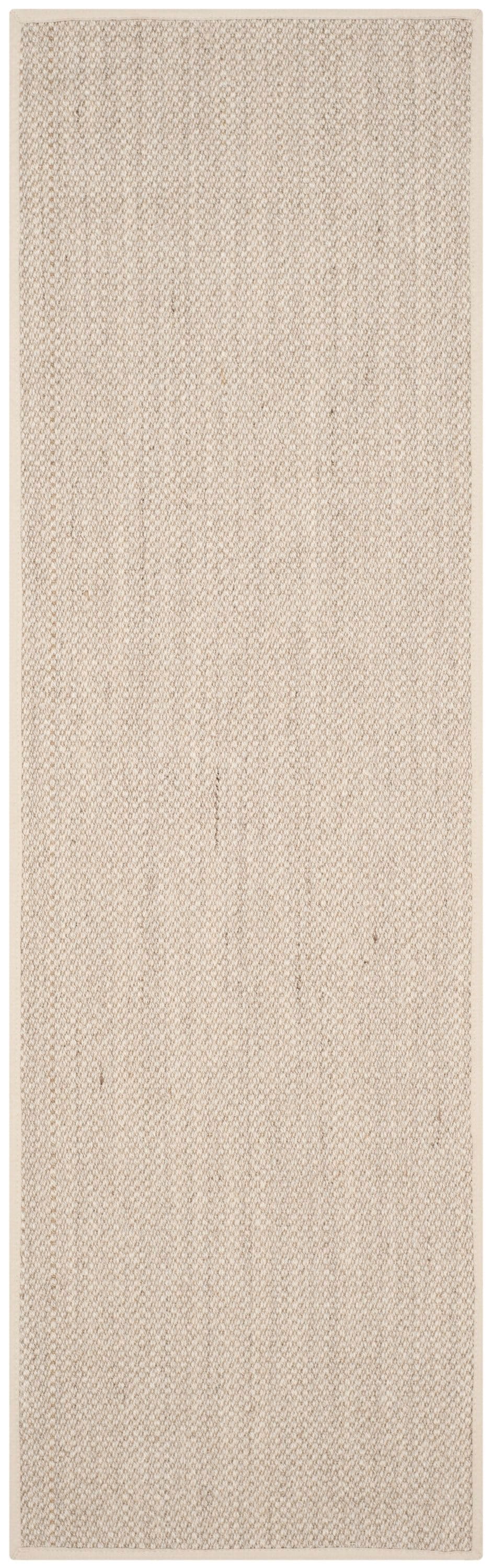 Safavieh NF143C-218 Natural Fiber Pines 2 x 18 (ft) Loomed Sisal Marble/Beige Rectangular Indoor Solid Coastal Runner rug