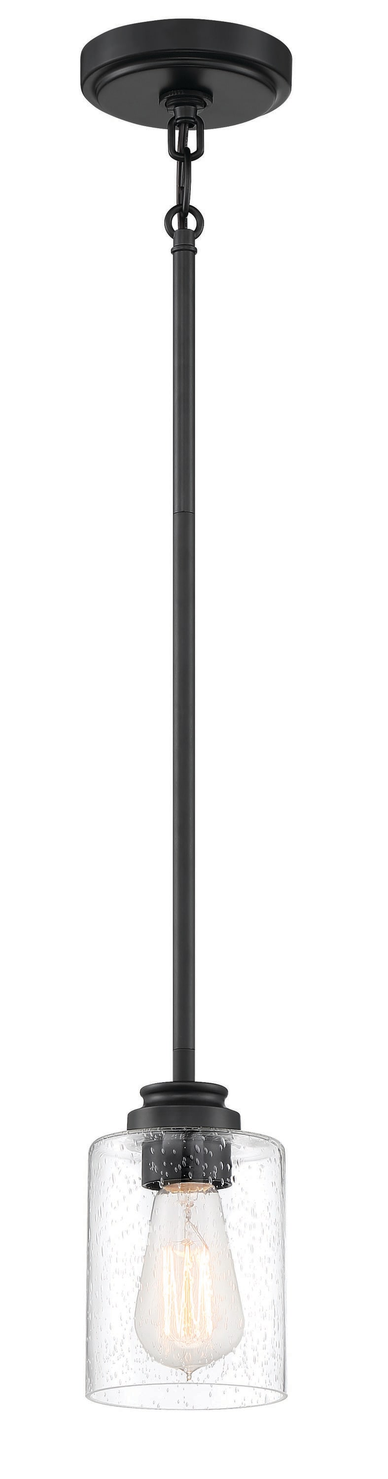 Elegant Mini Polished Nickel Pendant with Clear Glass Shade