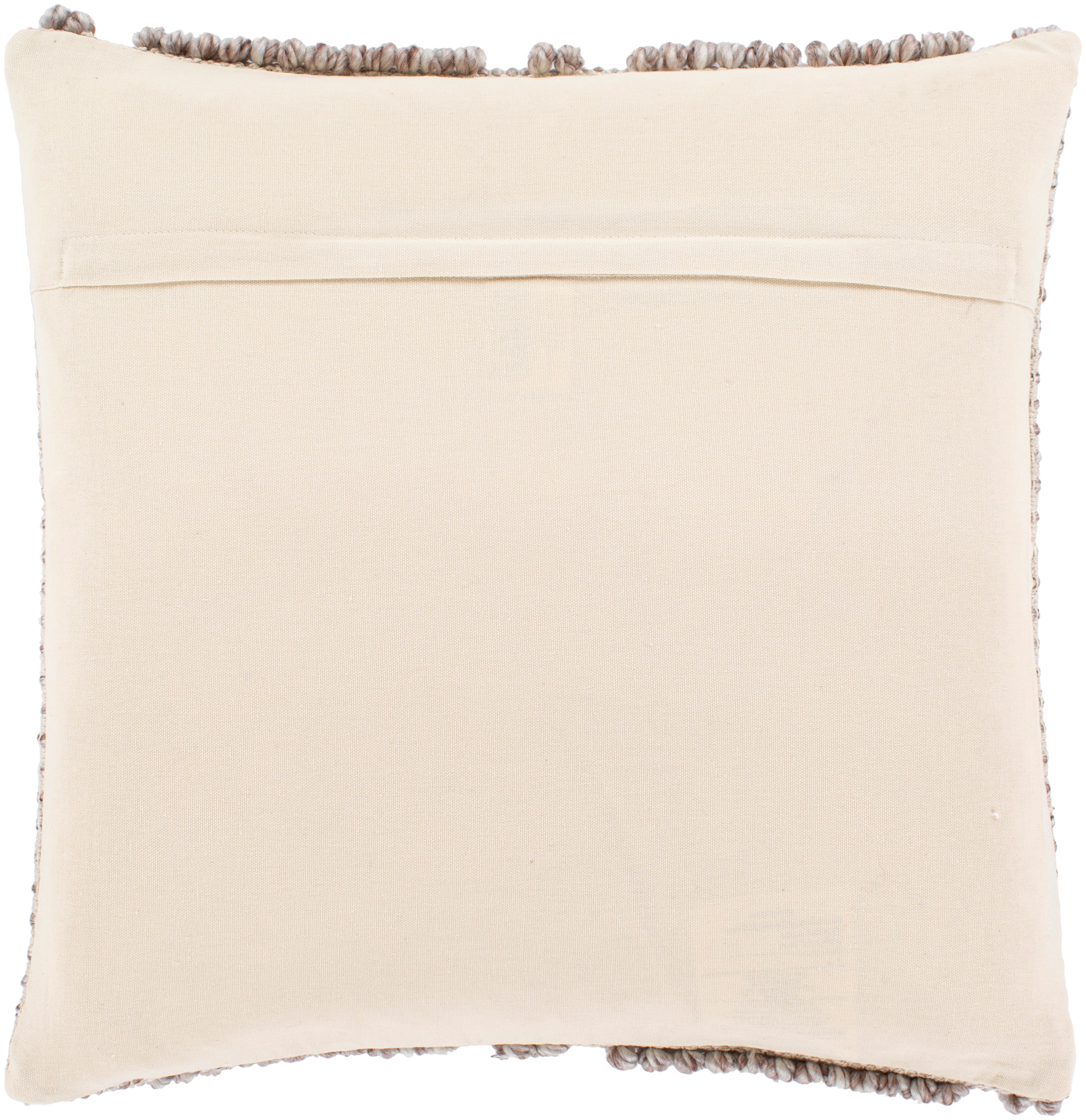 Anders 20" x 20" Cream and Khaki Embroidered Square Pillow