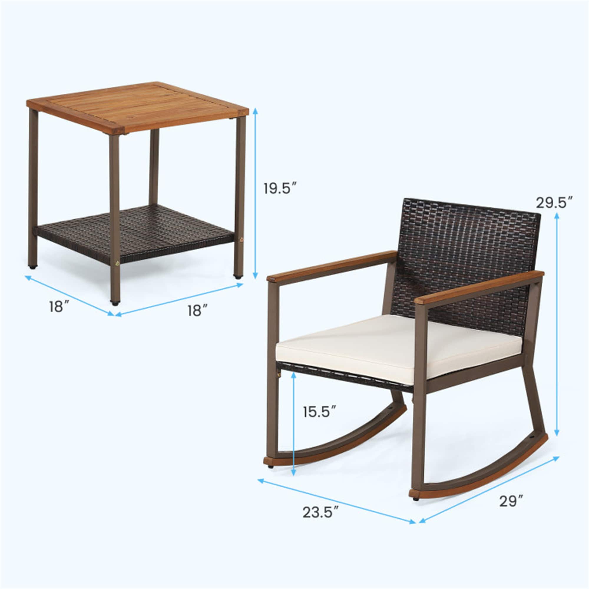 BABOOM BOM-10243BK-CO Patio-Conversation-Sets - View #3