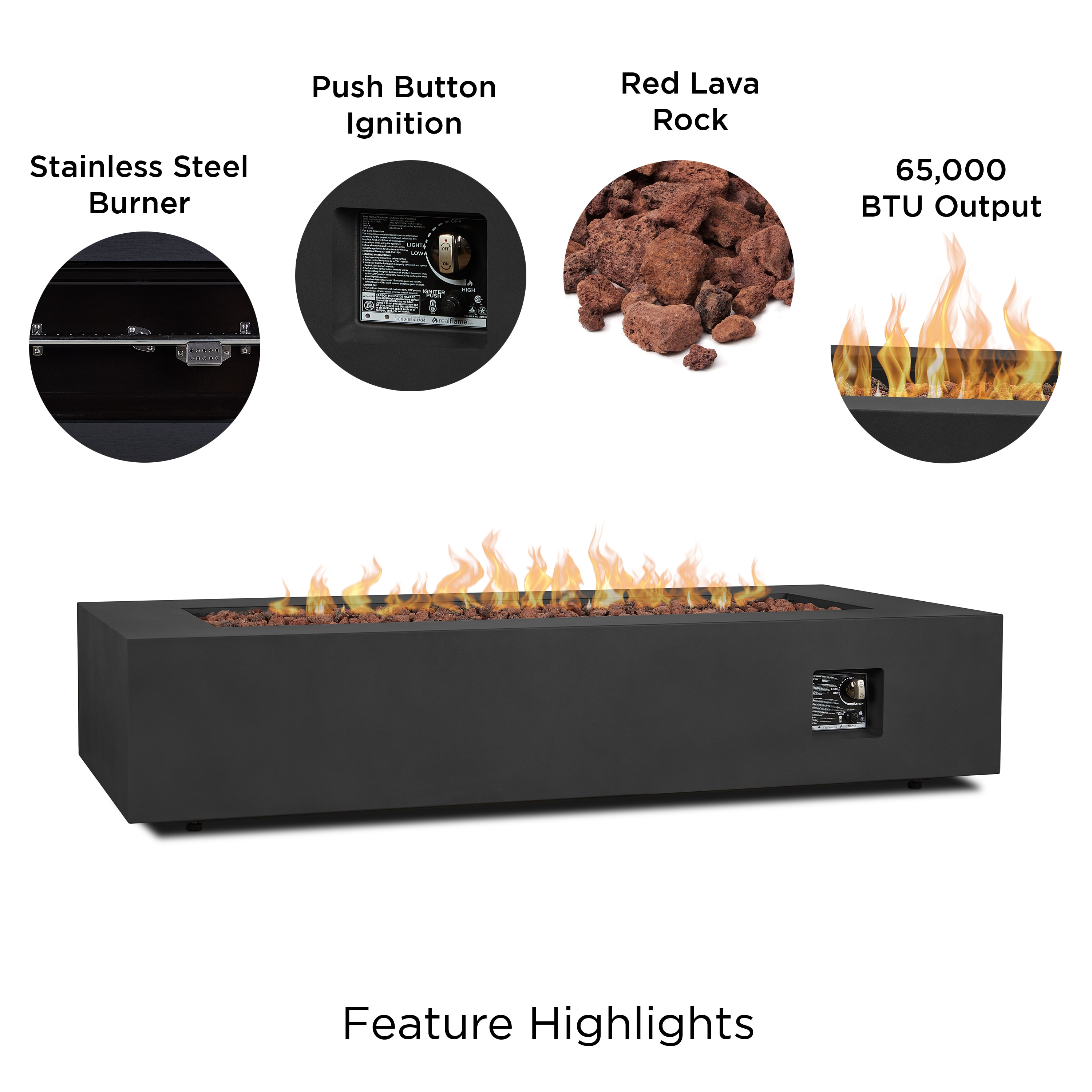 Real Flame C9814LP-BLK Outdoor-Gas-Firepits - View #9