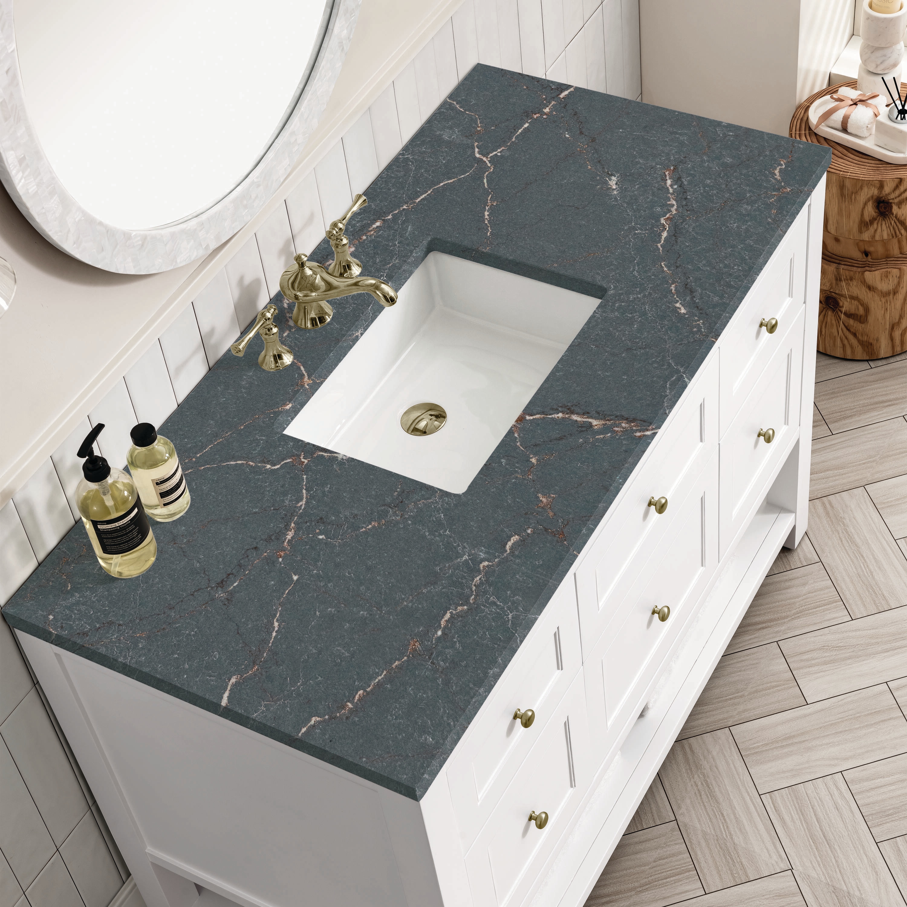 James Martin Vanities 330-V48-BW-3PBL Bath-Vanity-Combo - View #5