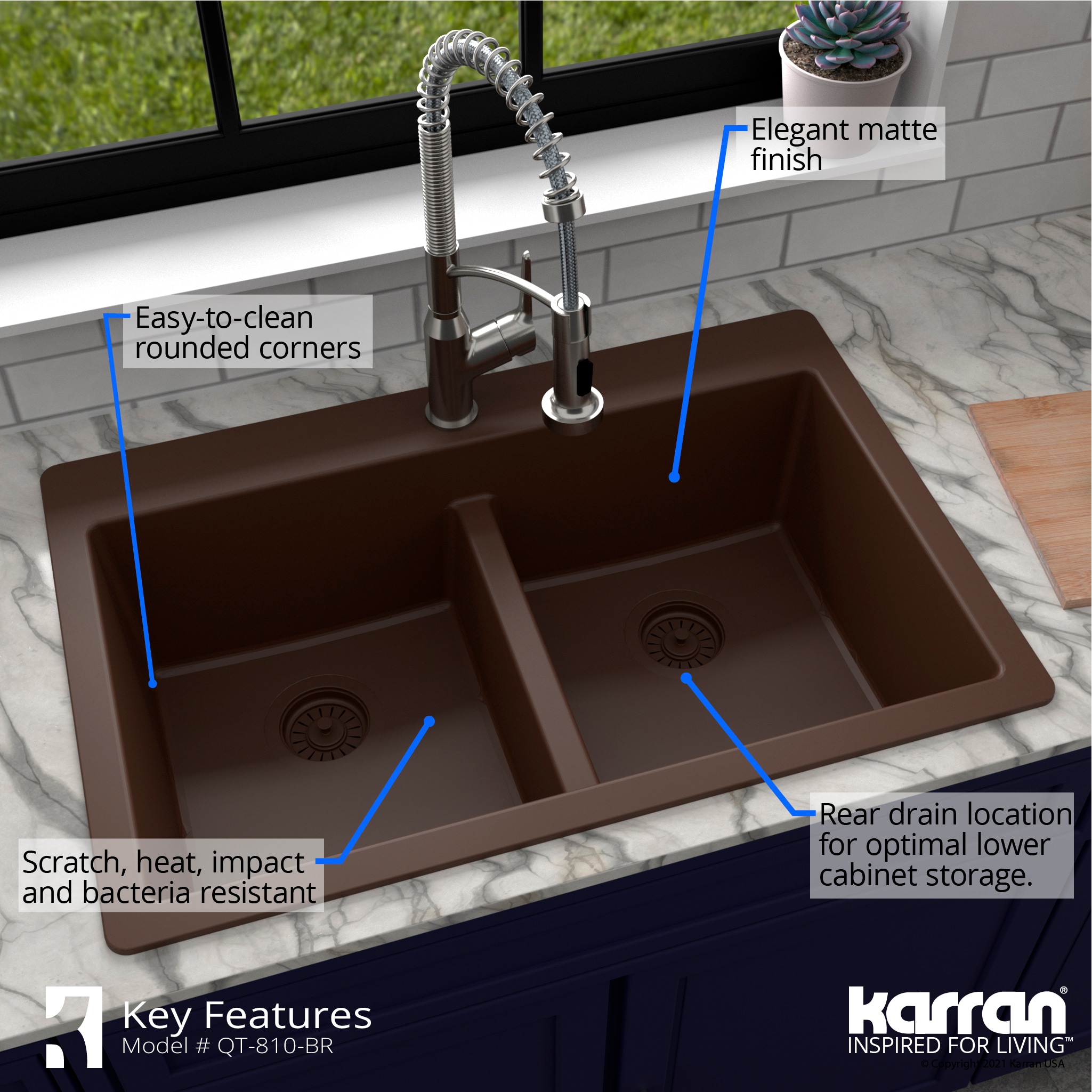 Karran QT-810-BR-PK1 Kitchen-Sinks - View #8