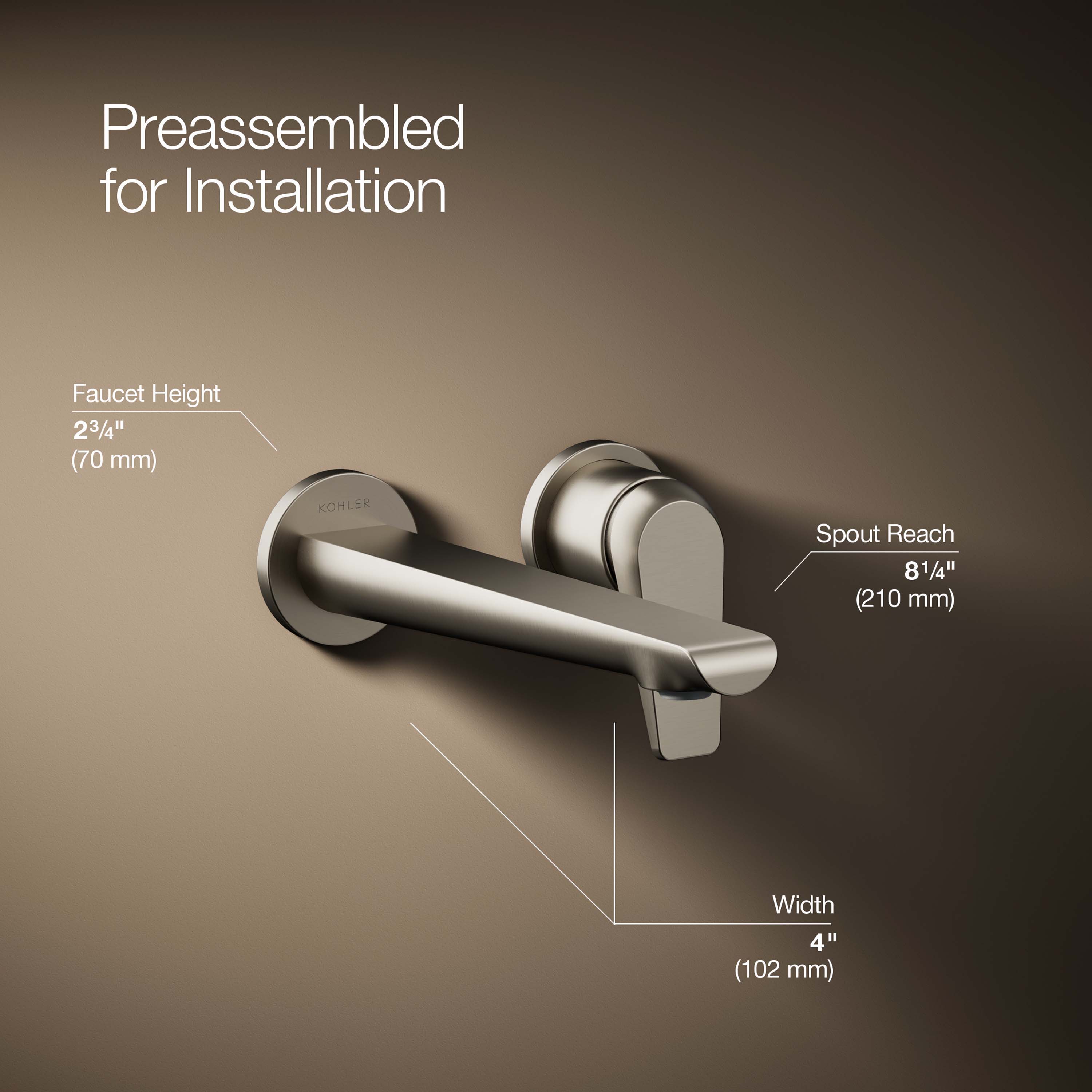 KOHLER K-97358-4-BN Lavatory-Faucets - View #4