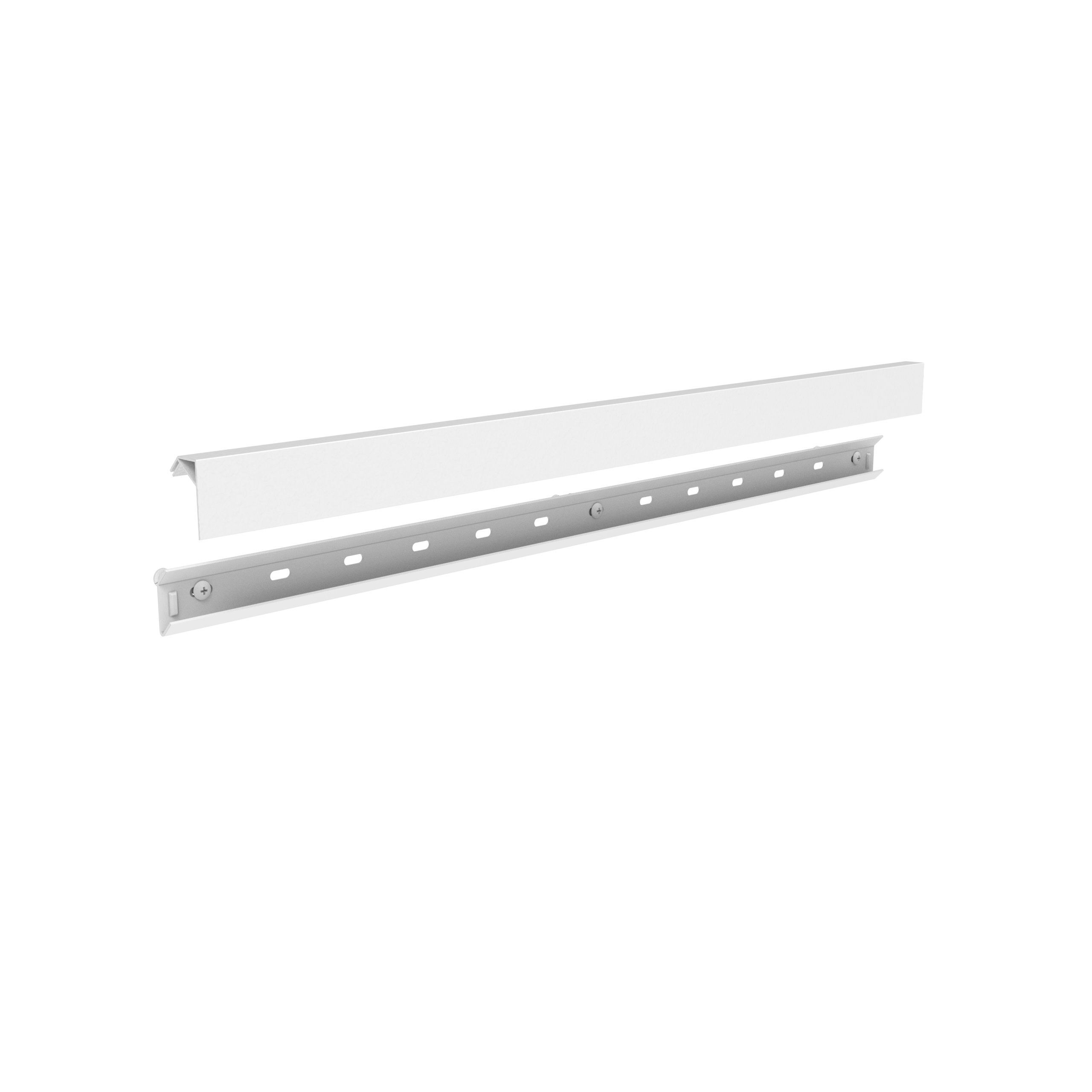 Origin 21 WIR-HTC26-W Edda 26-in Horizontal Top Track Cover White Closet Wall Brackets