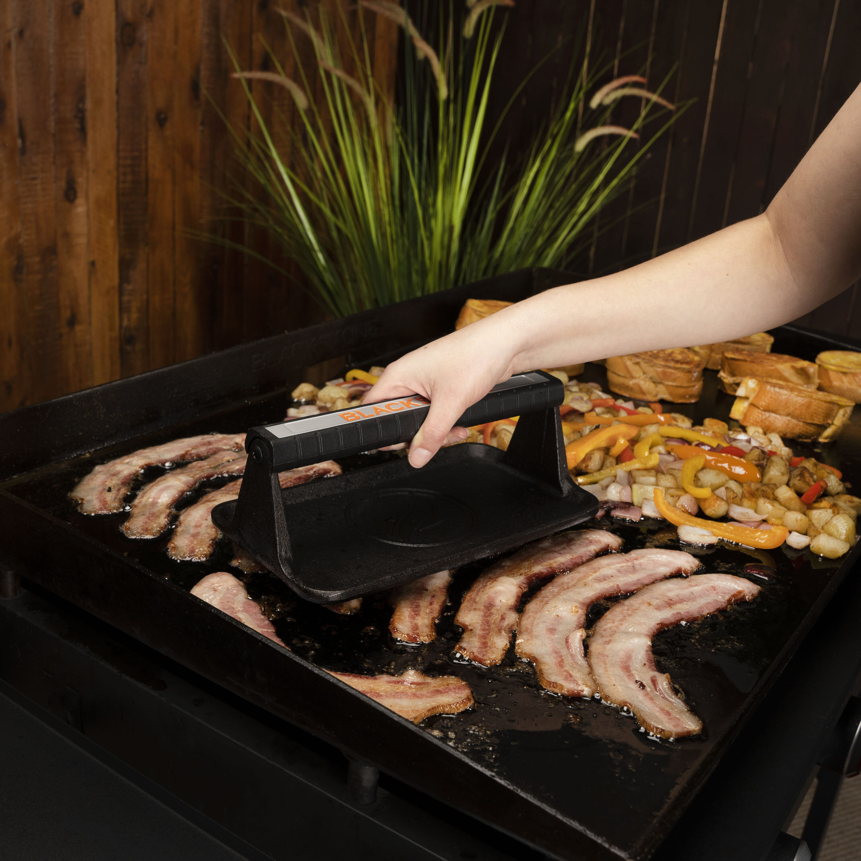 Blackstone Stainless Steel Griddle Press with Collapsible Handle, Size: One Size