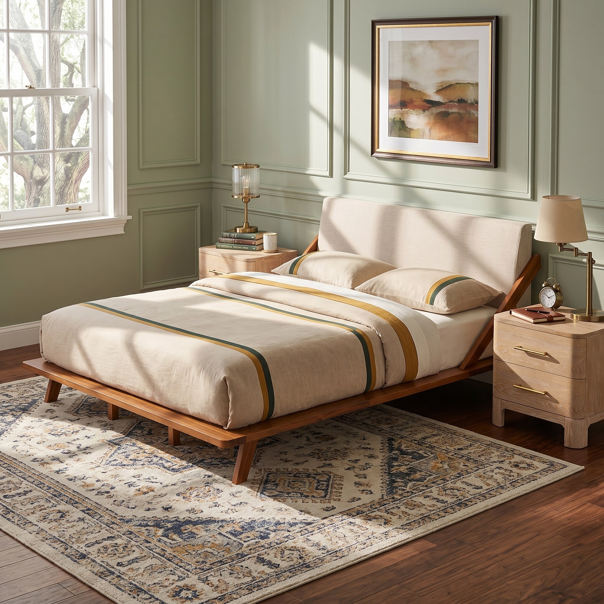 Christopher Knight Home - Elowen Modern 3-Piece Bedroom Set with Upholstered Wood Platform Bed an...