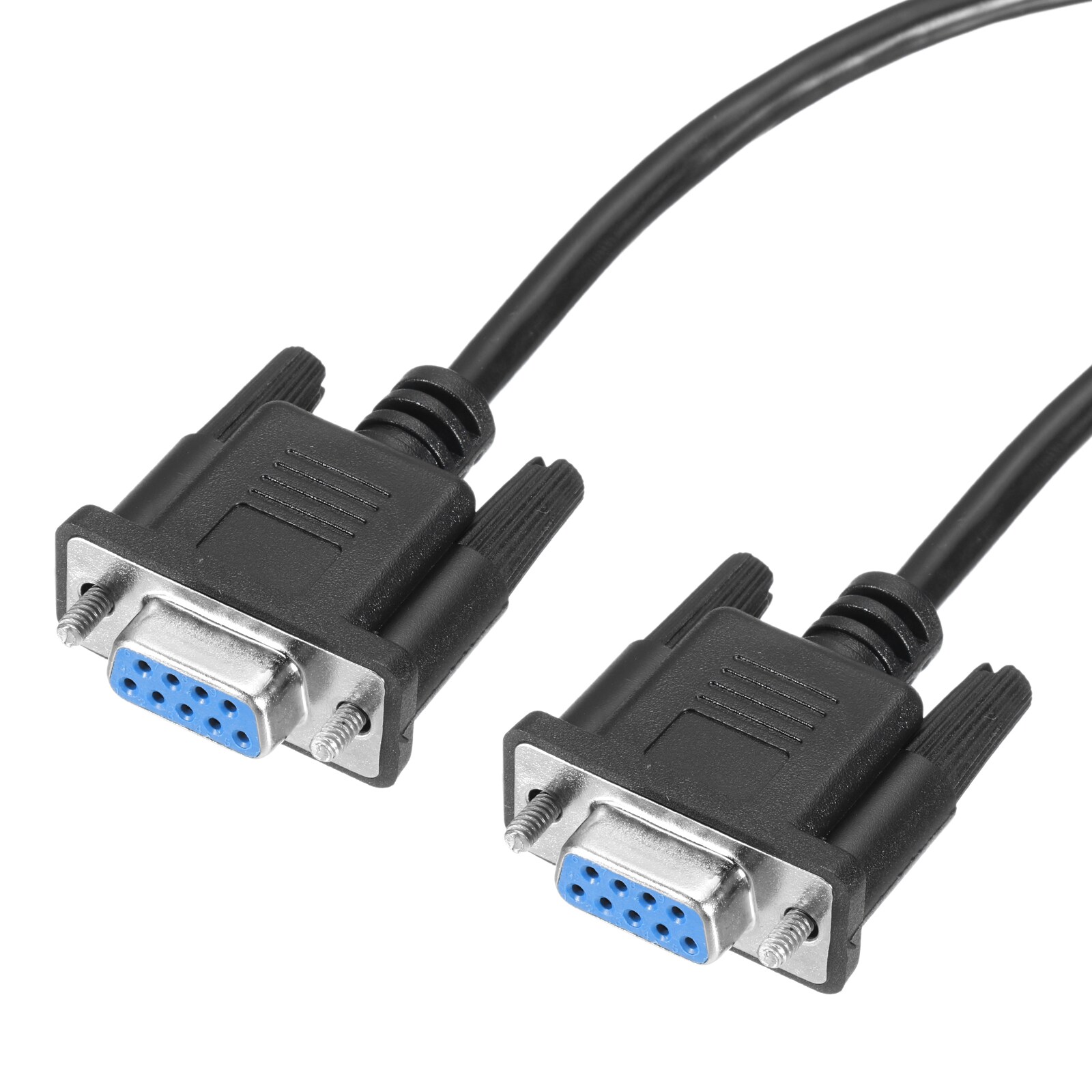 Unique Bargains 3.3-Foot DB9 RS232 Serial Cable Straight Through RS-232 Female to Female 9 Pin Extension Cable for Data Communication Black