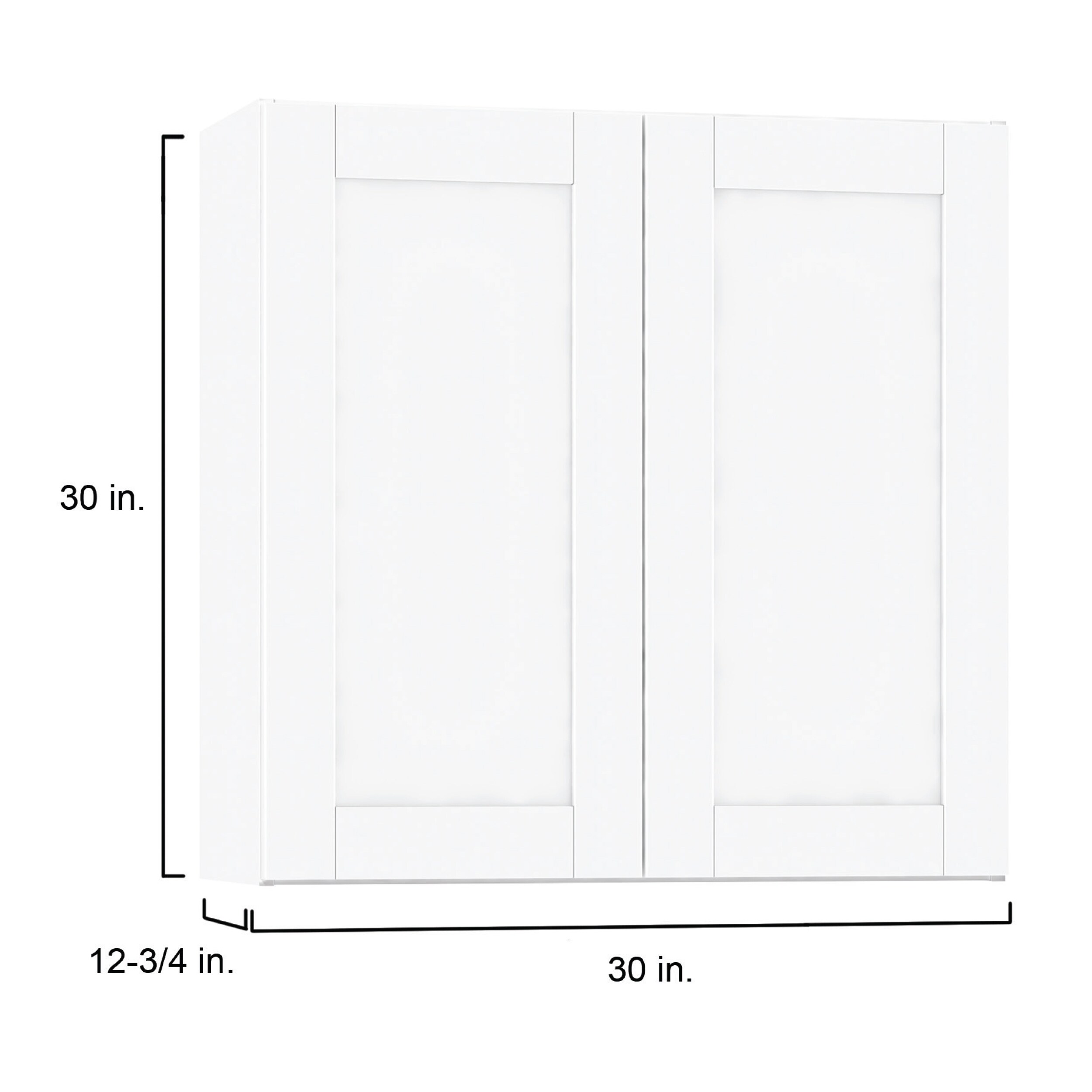 Hugo&Borg Canora 30-in W x 30-in H x 12.75-in D Canora White Door Wall ...