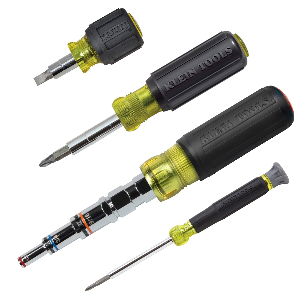 Klein Tools 80019 Multi-Bit Screwdriver and Nut Driver Tool Kit, 4-Piece