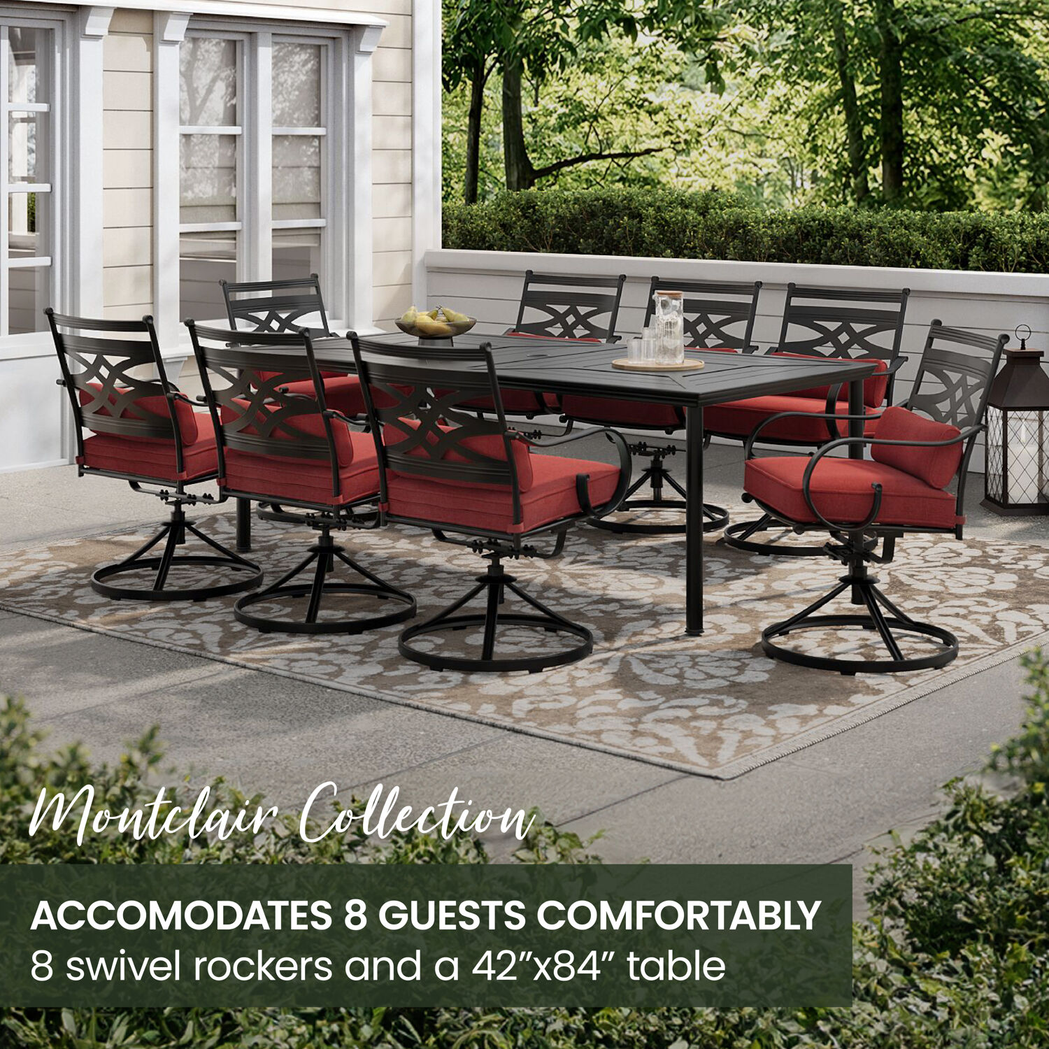 Hanover MCLRDN9PCSW8-CHL Patio-Dining-Sets - View #3