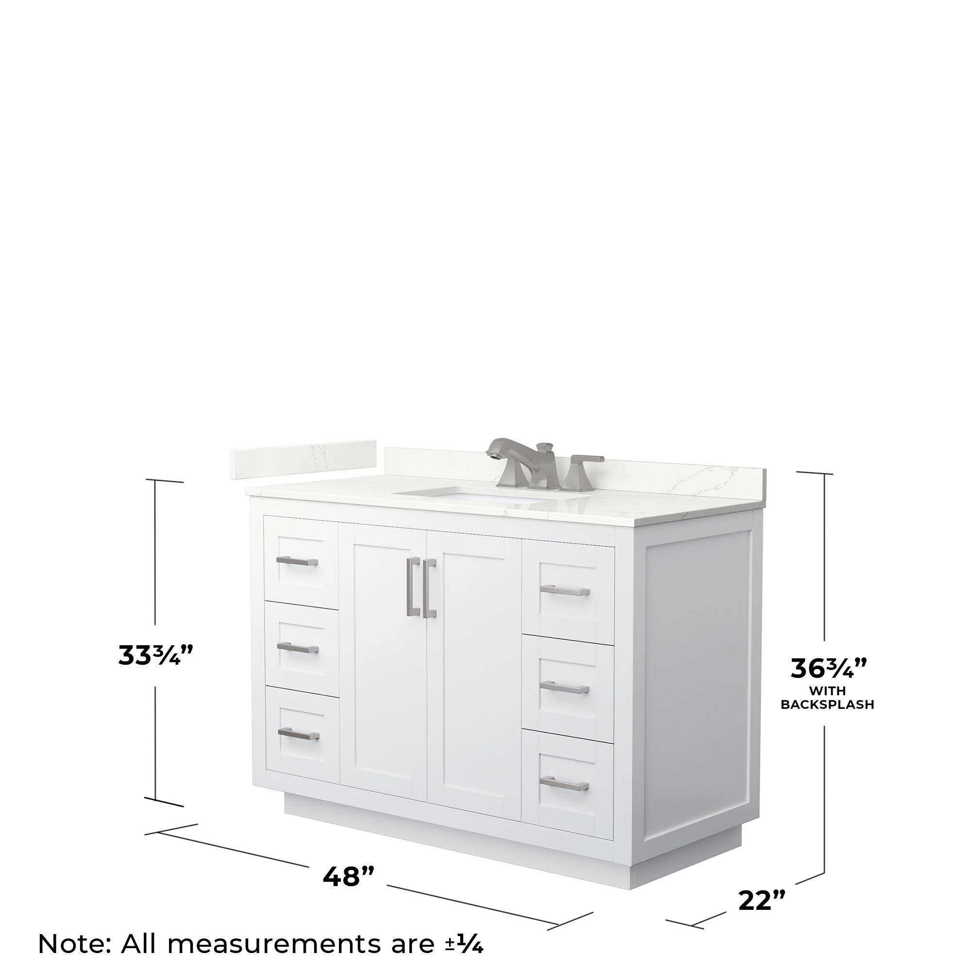 Wyndham Collection WCF292948SWHGTUS3MXX Bath-Vanity-Combo - View #5