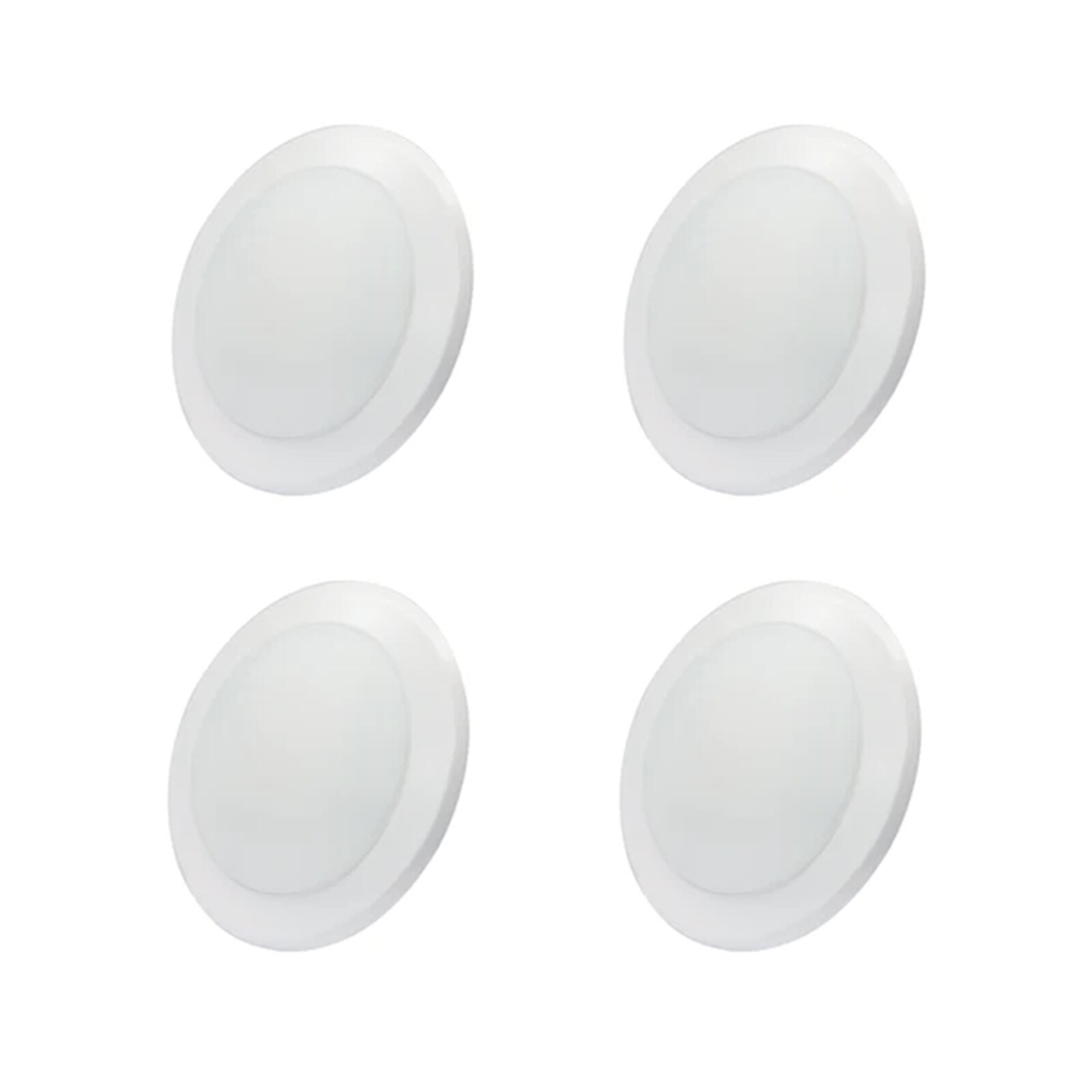 Energetic Lighting E1DLD6-92750-4P E1DLD6 4 -Light 7.2-in Powder coated White Integrated LED Flush Mount Light 4 -Pack