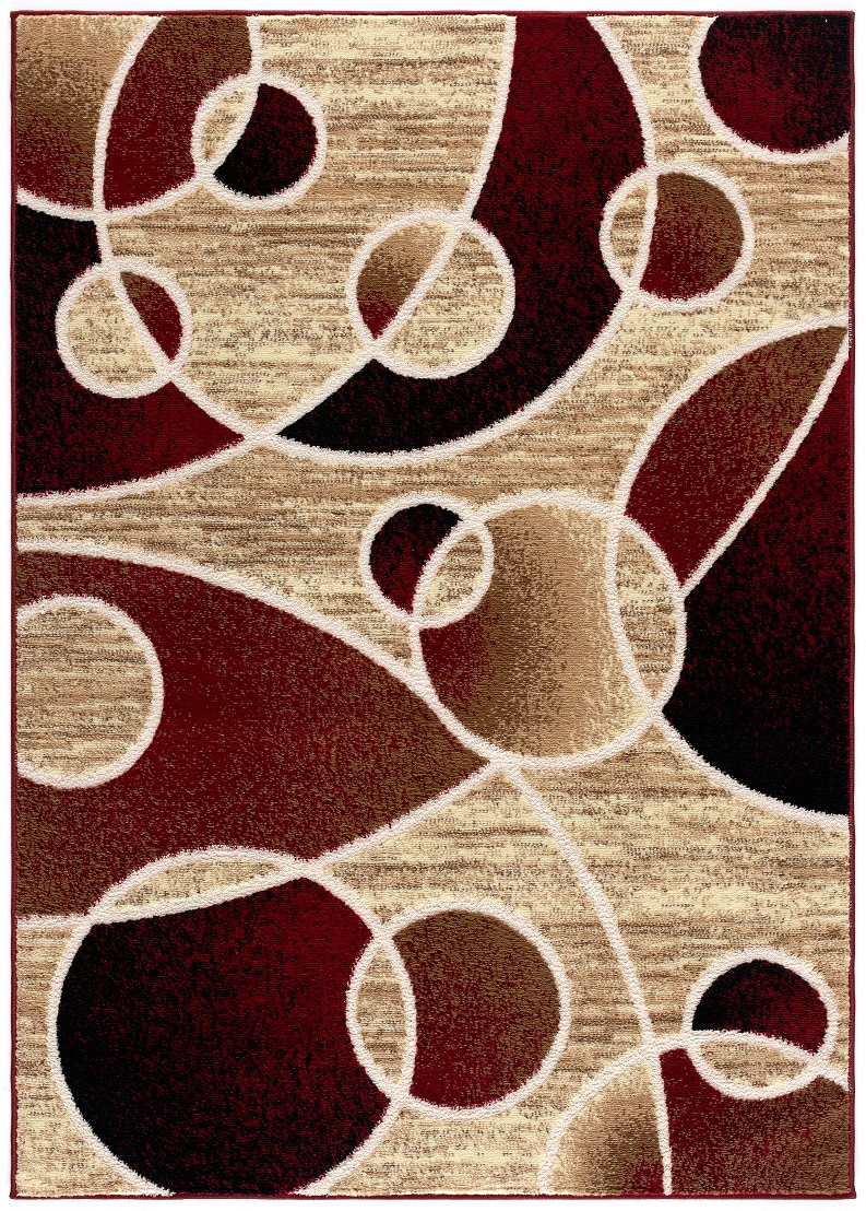 LBaiet SL683M57 Solana 5 x 7 (ft) Loomed Polypropylene Red Rectangular Indoor Geometric Area rug