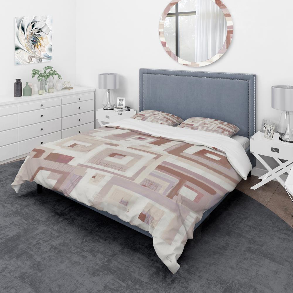 Designart BED30772-T 3 -Piece Beige Twin Duvet cover Set