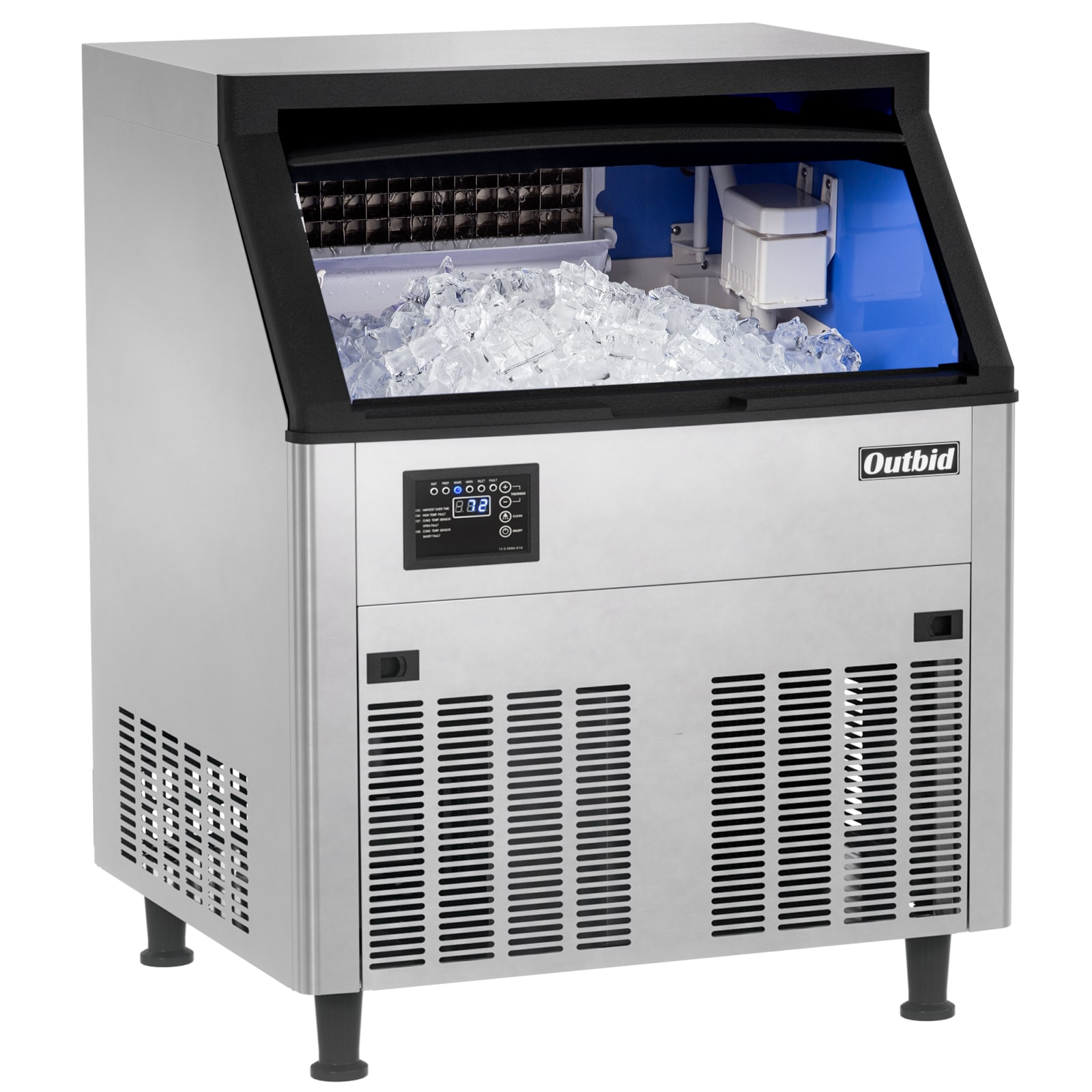 Runesay HBICEMK-04 300-lbs. Ice Per day Freestanding Cubed Ice Maker ( Silver ) ENERGY STAR Certified