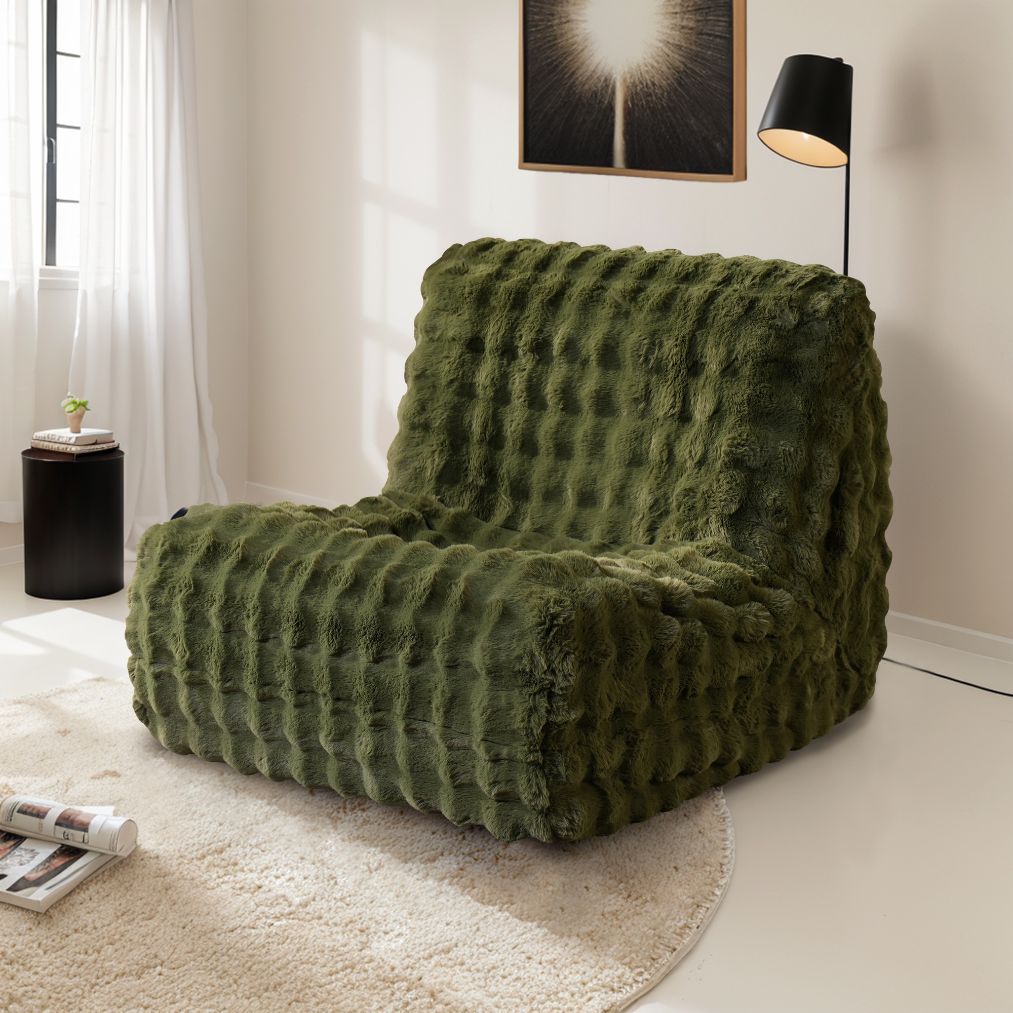 Pouuin SBOO68 45-in Casual Green Sofa