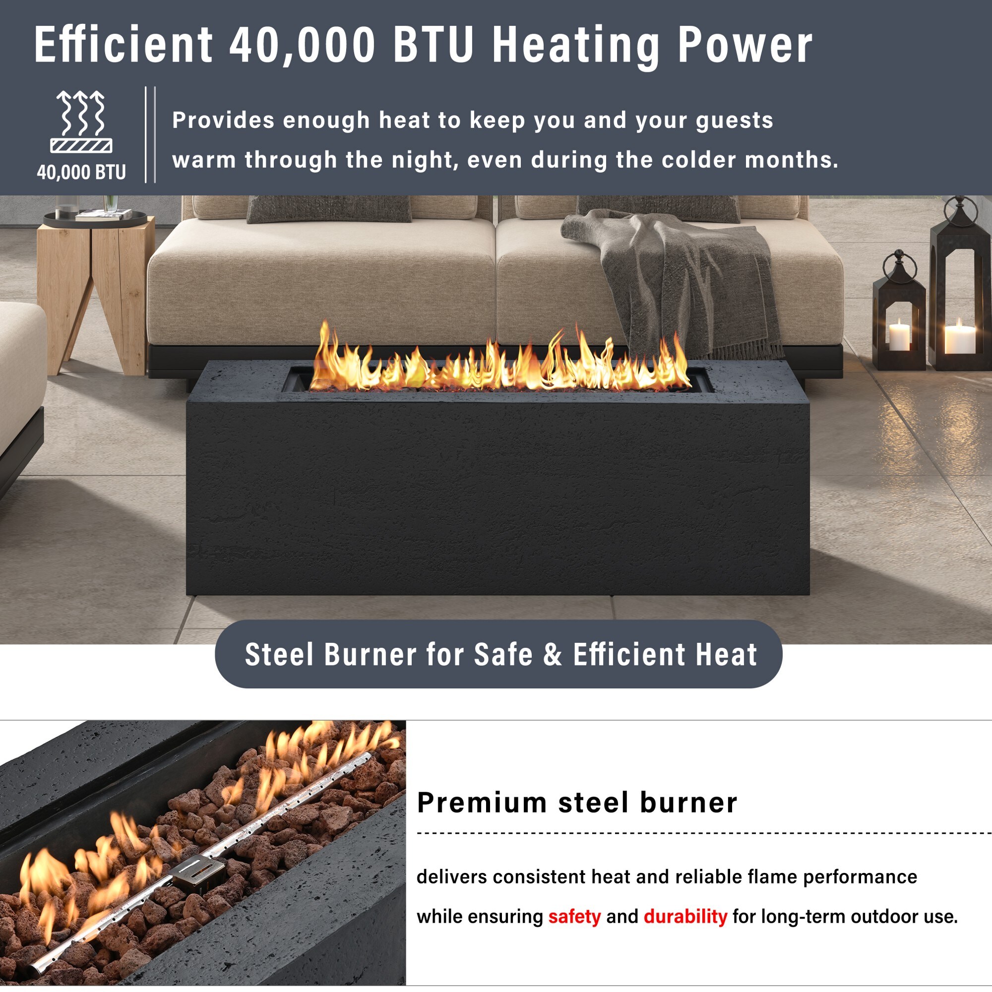 Sunrinx MG16-GAS-24 Outdoor-Gas-Firepits - View #6