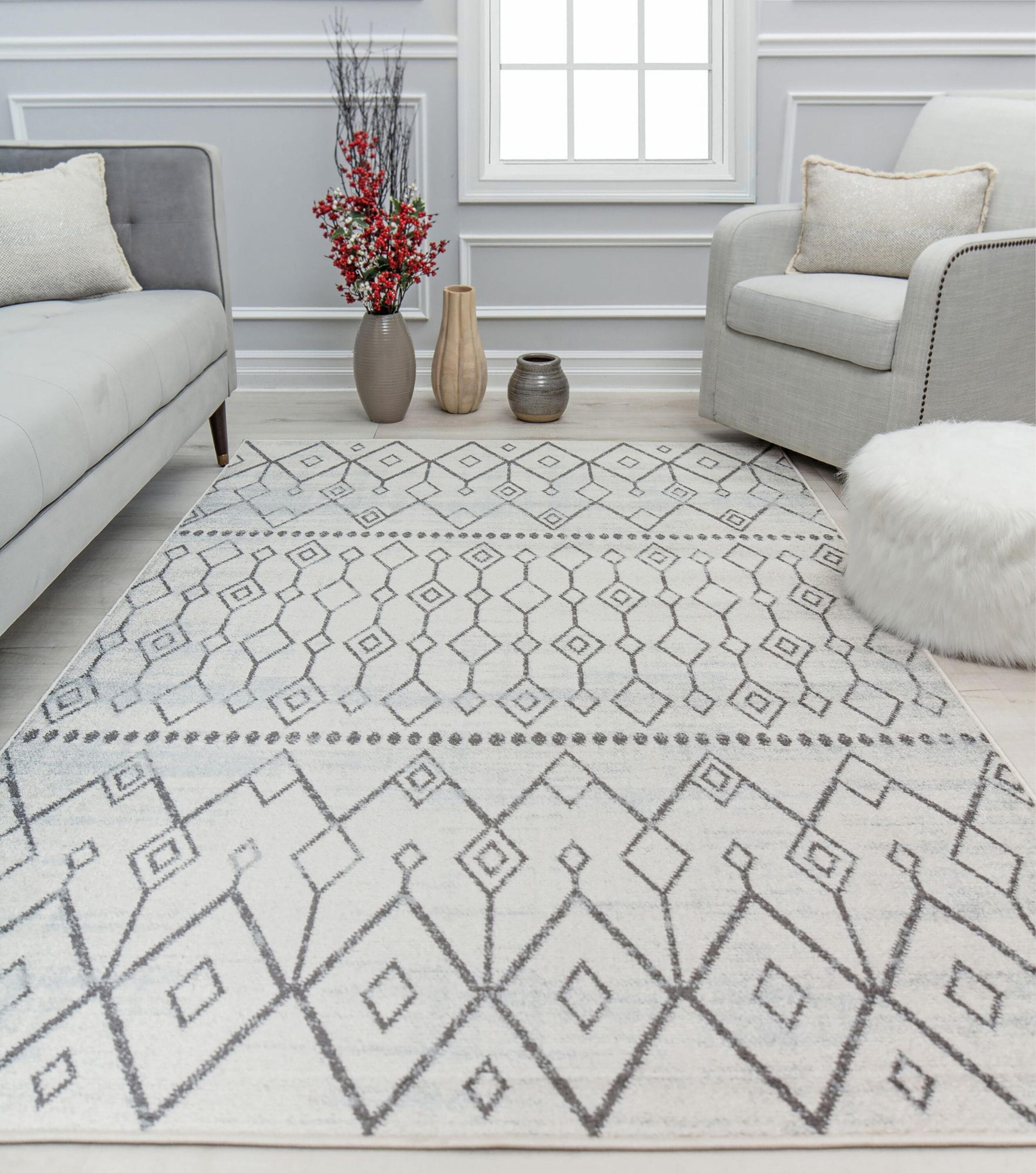Rugs America 32039 Knox 2 x 8 (ft) Loomed Polypropylene Linen White Rectangular Indoor Tribal Area rug