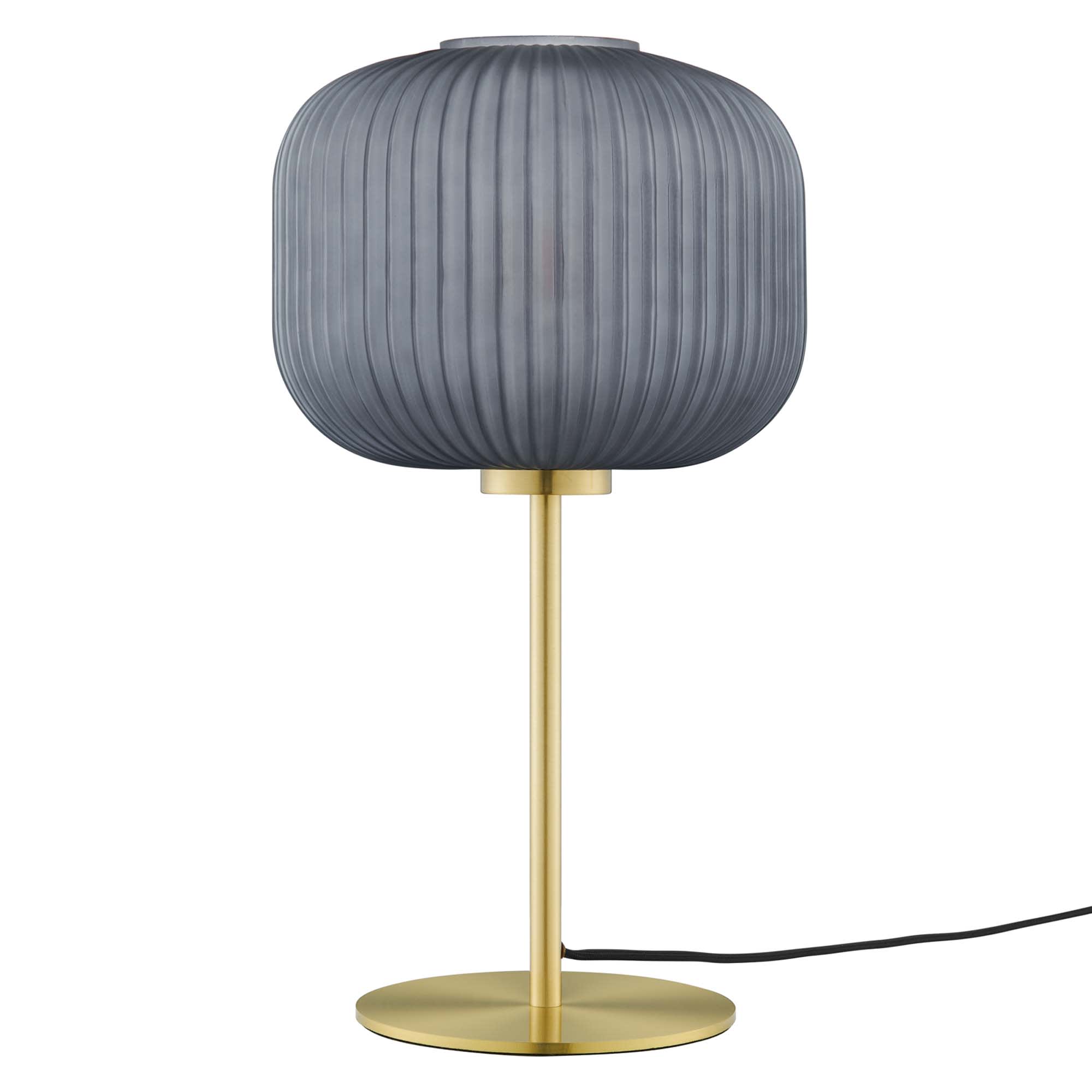 Modway - Reprise Glass Sphere Glass and Metal Table Lamp in Black Satin Brass