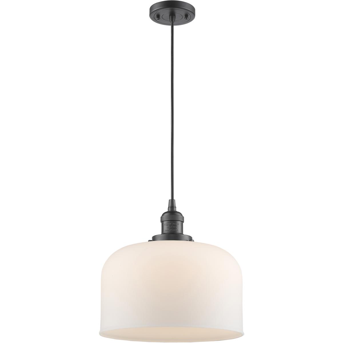 Innovations Lighting 1354136 201C-OB-G71-L Franklin Restoration Bell Mini Pendant