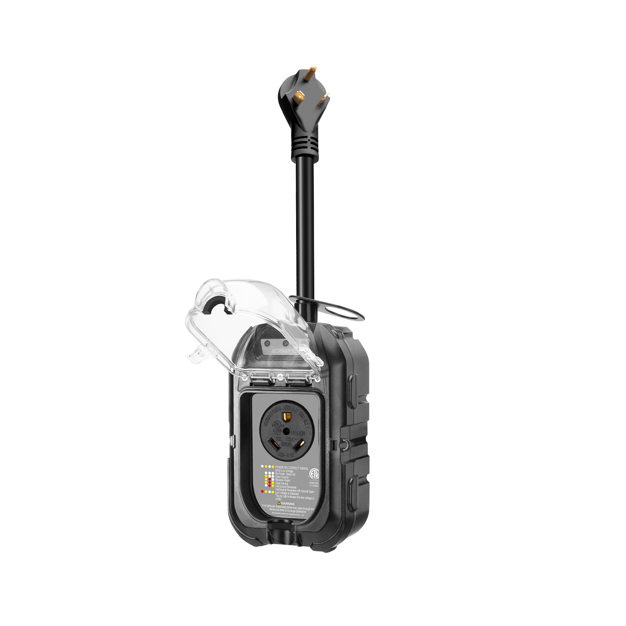 POWER SENTRY 1-ft 10 / 3 Heavy Duty 3 Prong BLACK Outdoor Extension ...