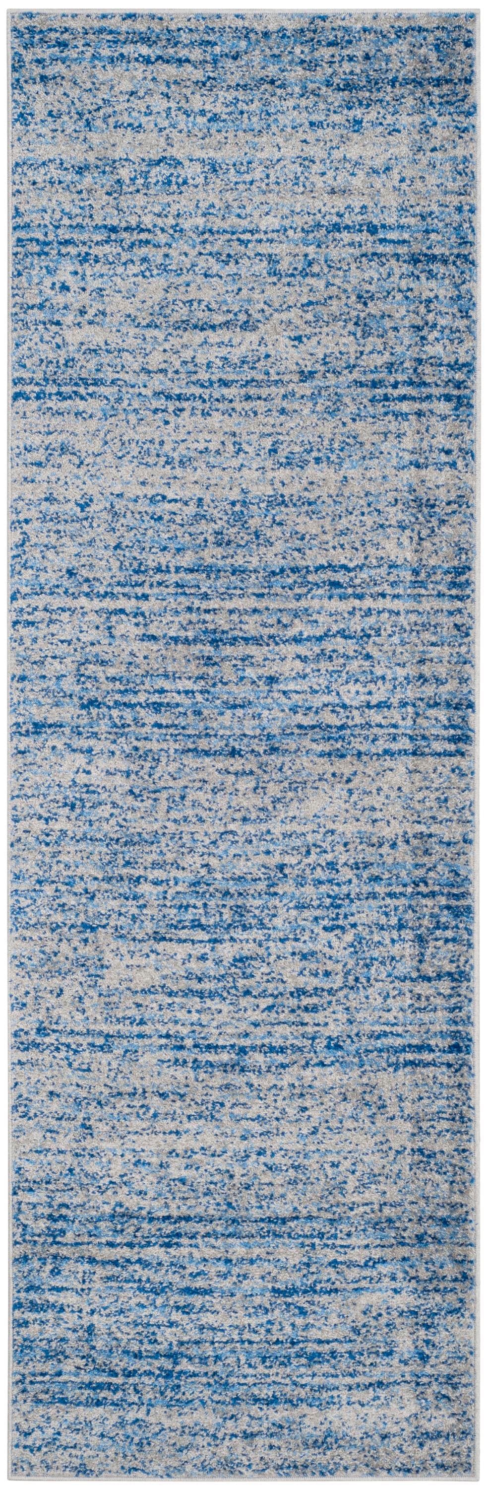 Safavieh ADR117D-220 Adirondack Lorenzo 2 x 20 (ft) Loomed Polypropylene Blue/Silver Rectangular Indoor Distressed/Overdyed Industrial Runner rug