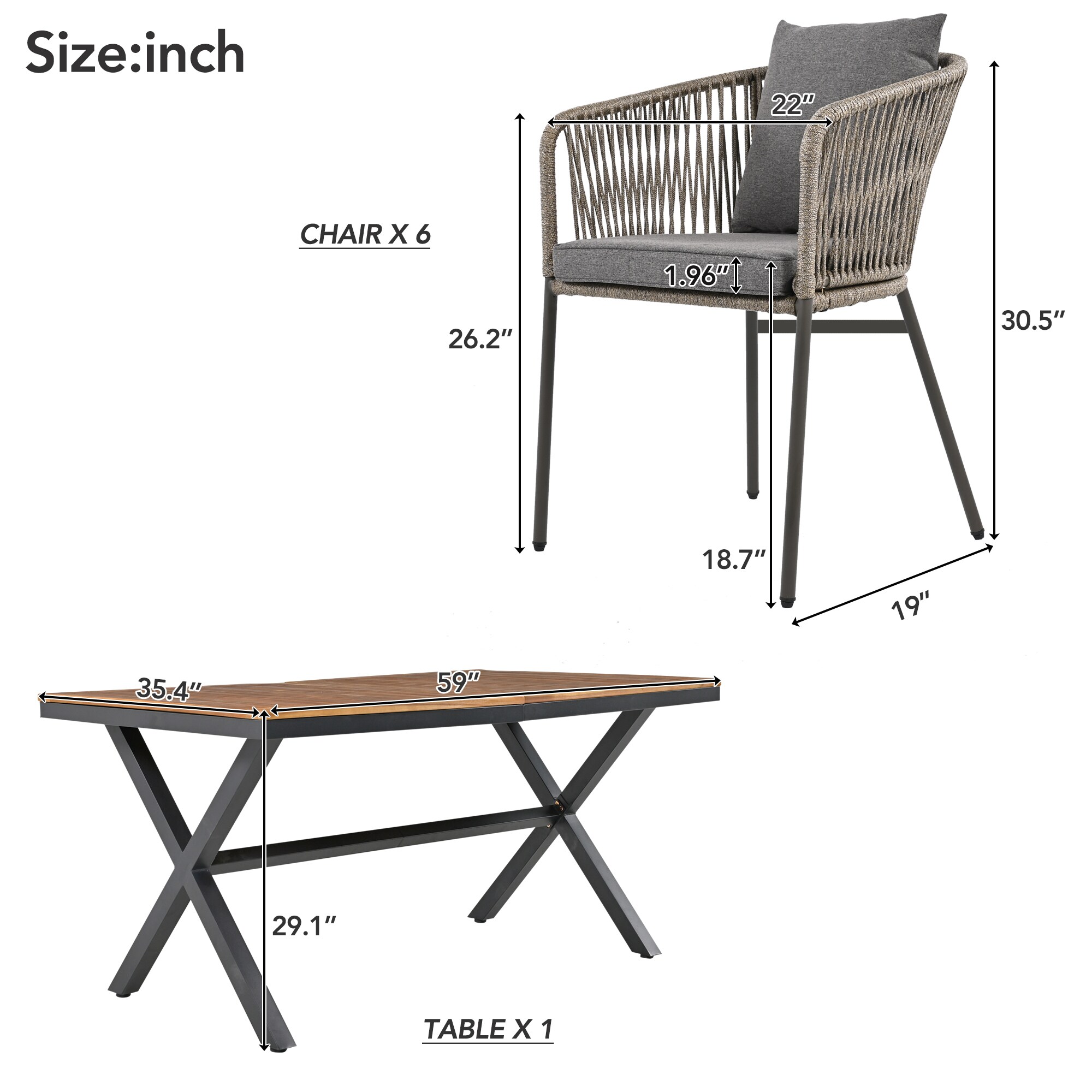 Bybafun YA3800253 Patio-Dining-Sets - View #3