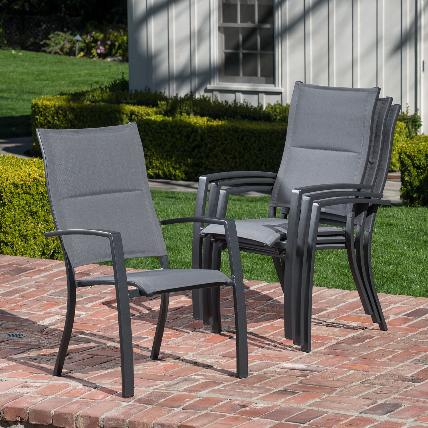 Hanover NAPDNS5PCHBSQ-GRY Patio-Dining-Sets - View #6