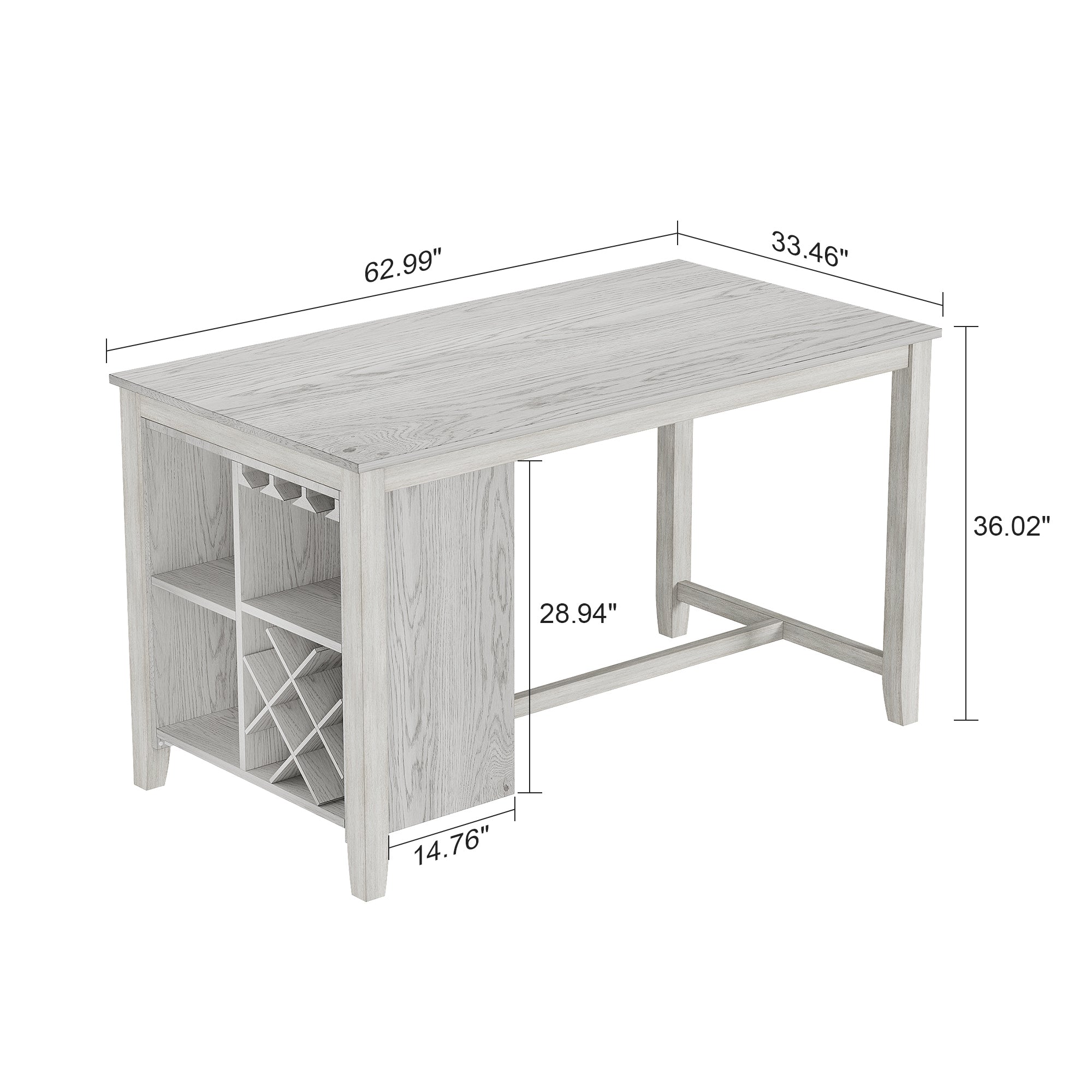 Vecelo LOE-AE-T28-GRY Dining-Tables - View #2