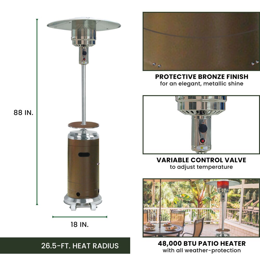 Hanover HAN002BRSS-CV Outdoor-Gas-Patio-Heaters - View #2